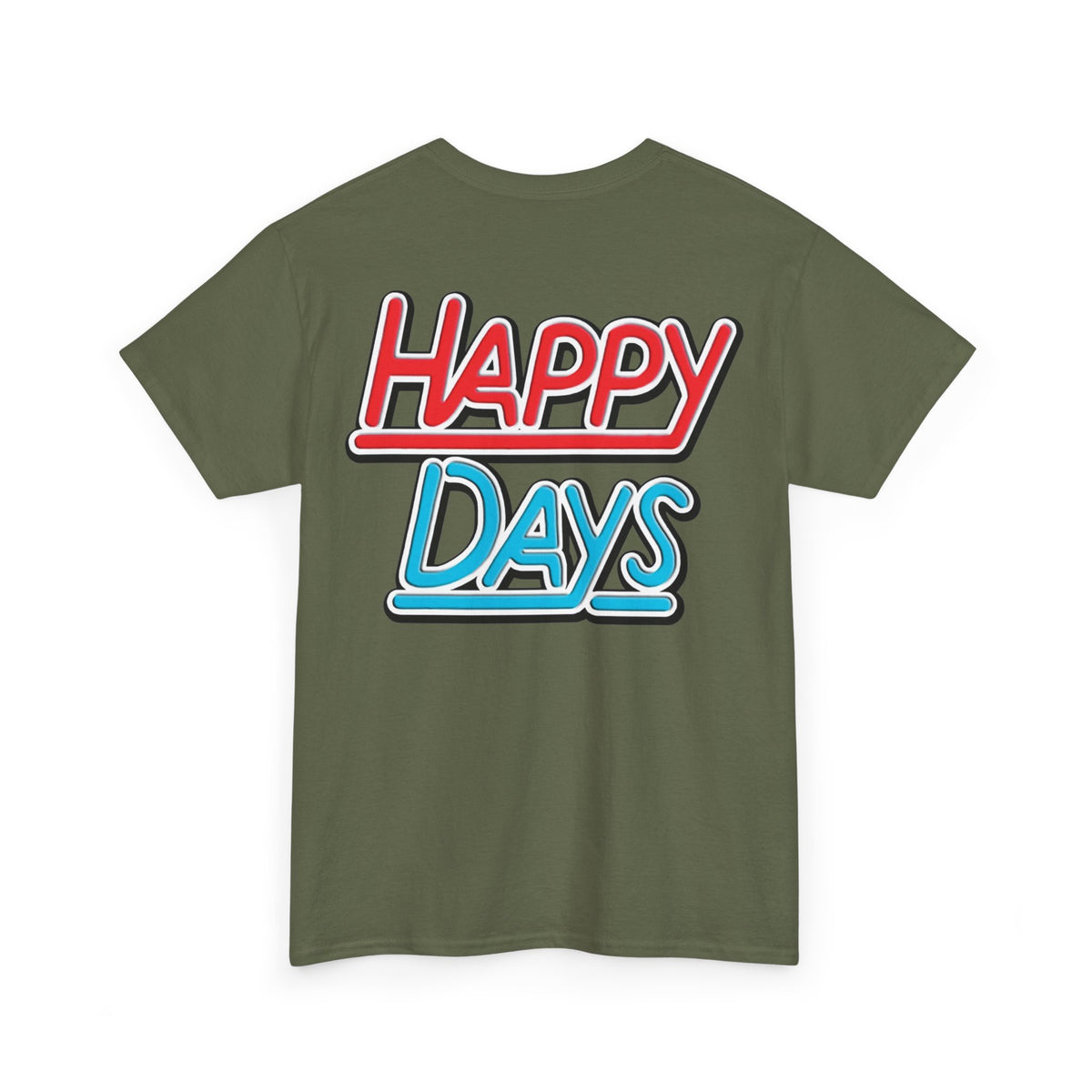 Happy Days Cast Caricature Tee — Retro 70s Sitcom Graphic T-Shirt