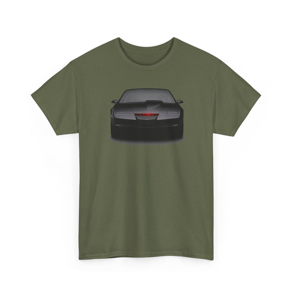 KITT-Inspired Retro Sports Car Tee — Front View Knight Rider Car Graphic Shirt