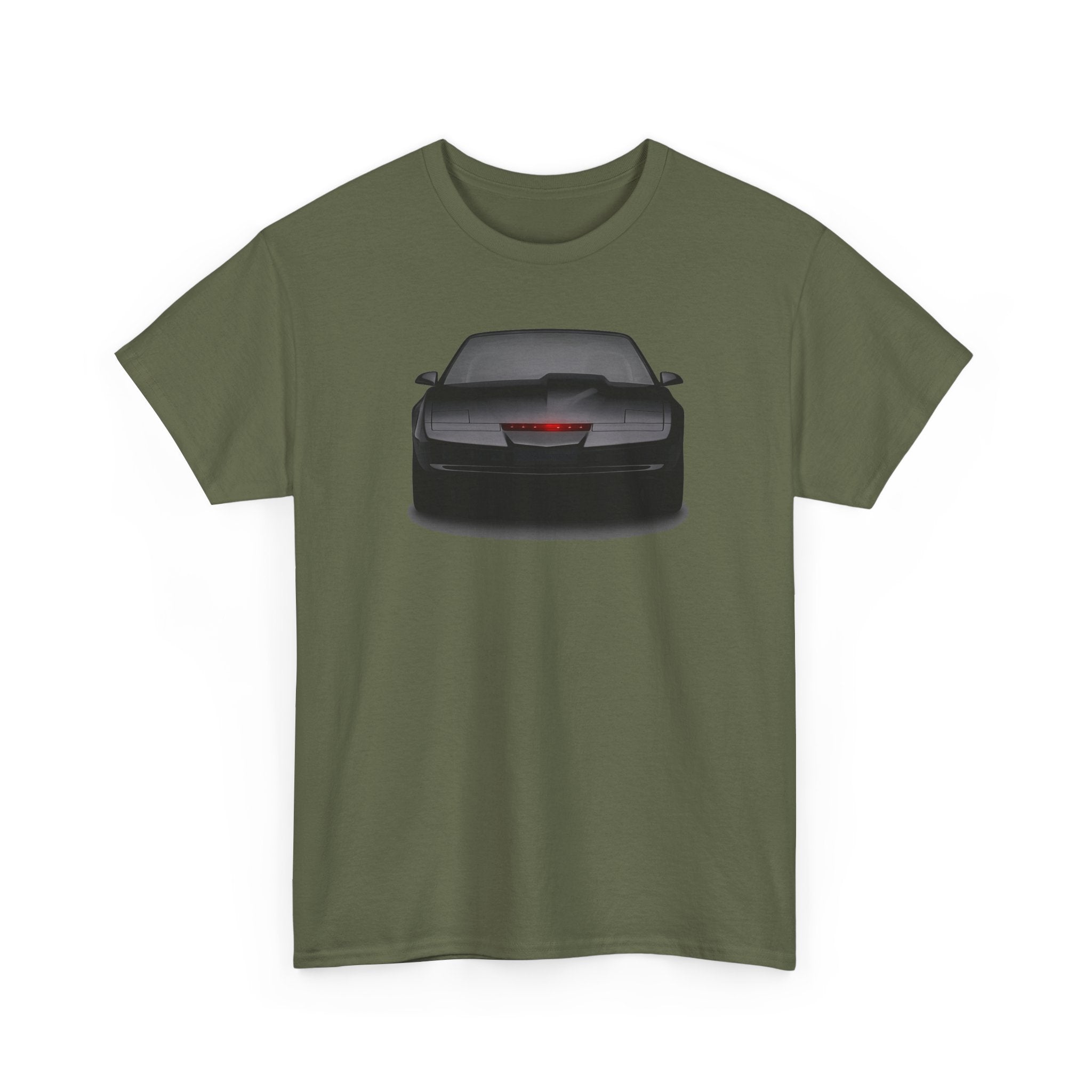 KITT-Inspired Retro Sports Car Tee — Front View Knight Rider Car Graphic Shirt
