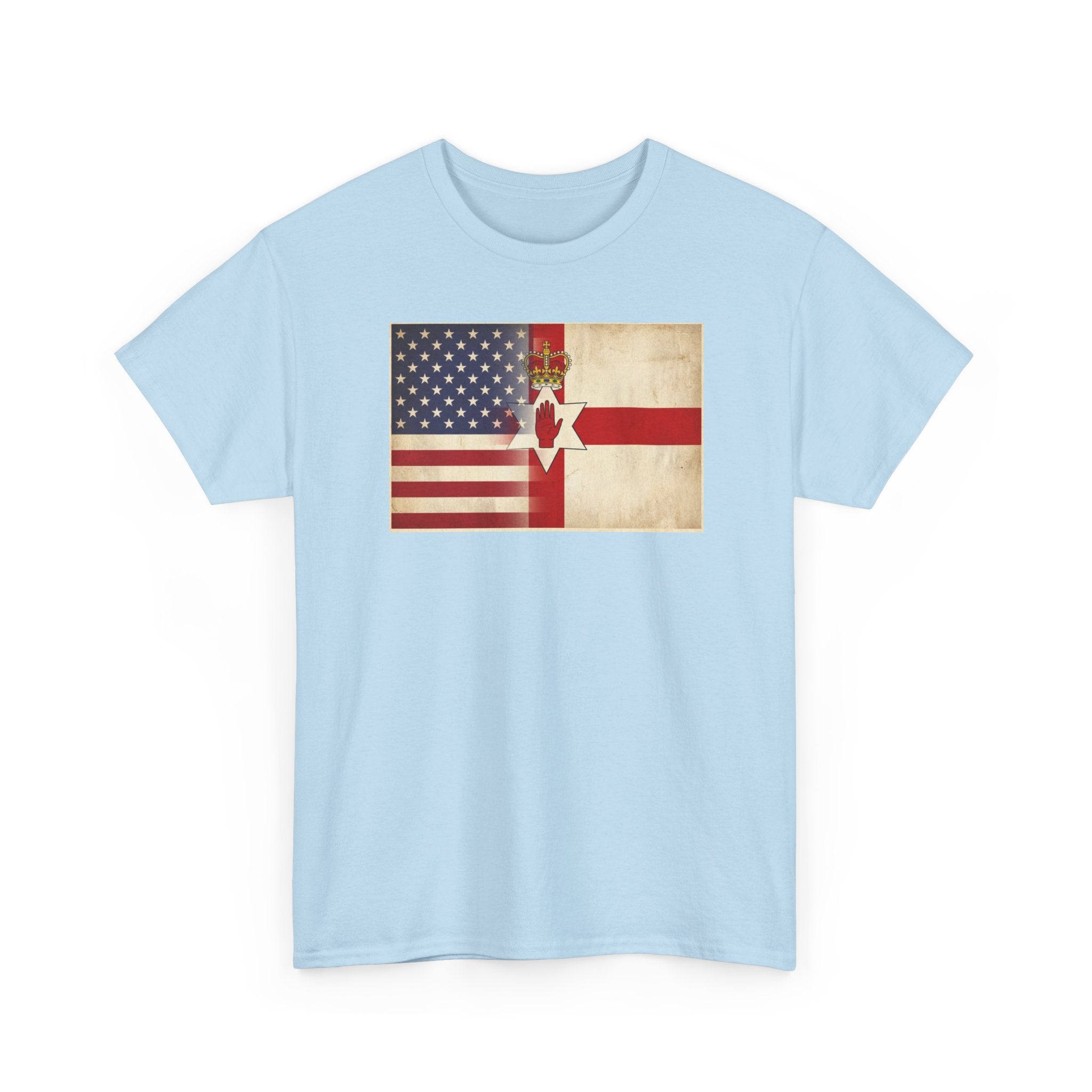 USA / Northern Ireland Flag T-Shirt – Vintage USA & Ulster Cross Tee