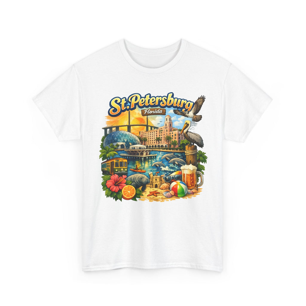 St. Petersburg Florida Retro Beach Scene T-Shirt