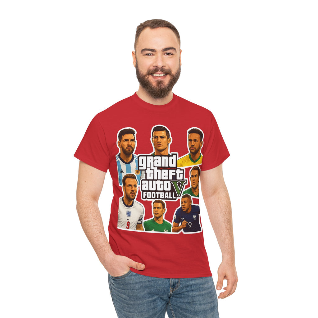 Graphic Tee — 'Grand Theft Auto V Football' Soccer Players Collage Shirt
