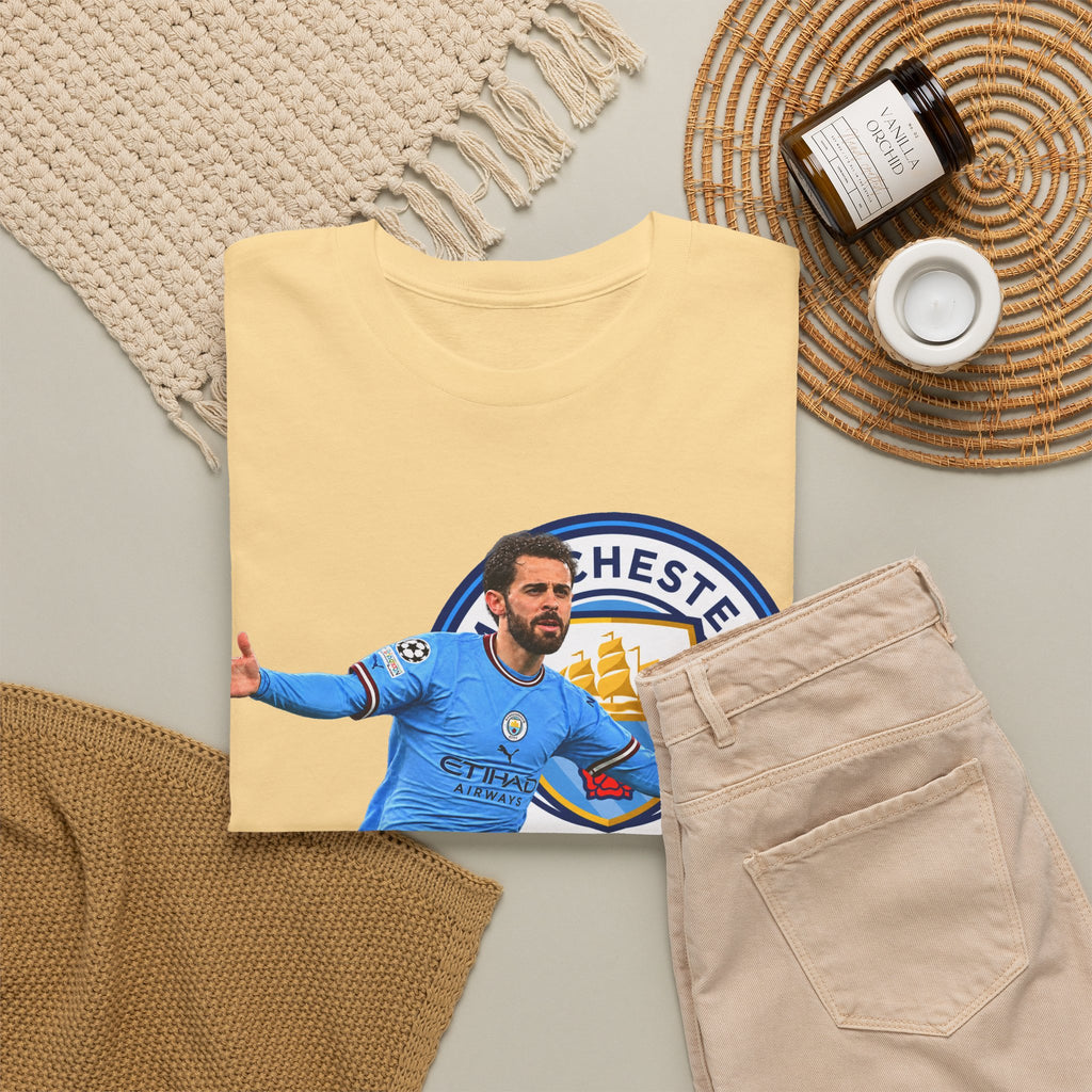 Bernardo Silva Manchester City Football Club Graphic Tee — Celebratory Player Design