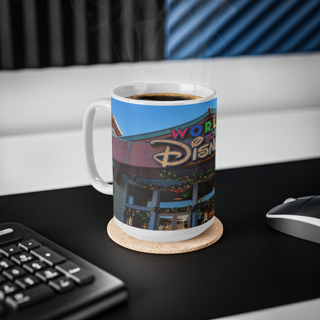 World of Disney Store Sign Ceramic Mug — Theme Park Souvenir Coffee Cup (11oz & 15oz)