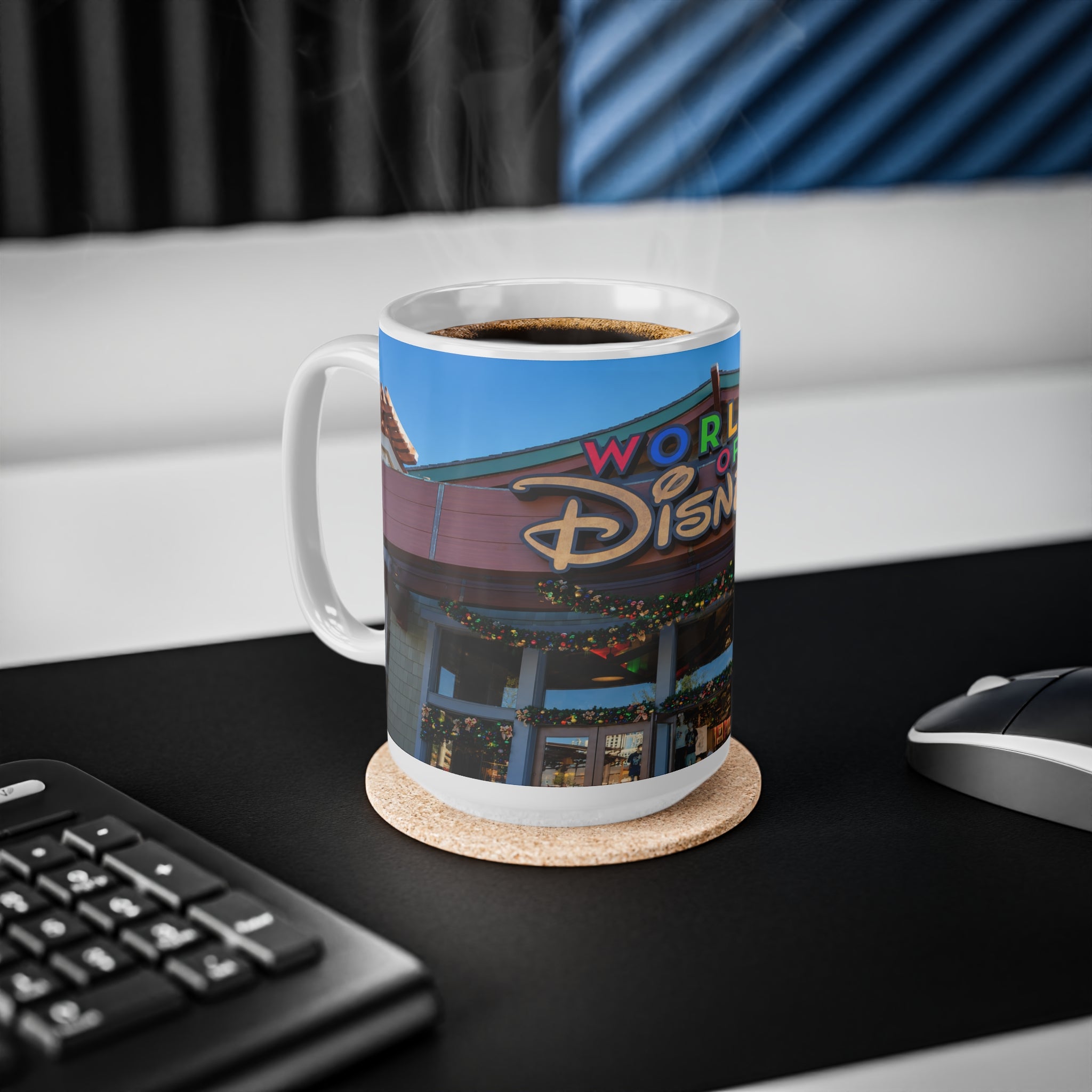 World of Disney Store Sign Ceramic Mug — Theme Park Souvenir Coffee Cup (11oz & 15oz)