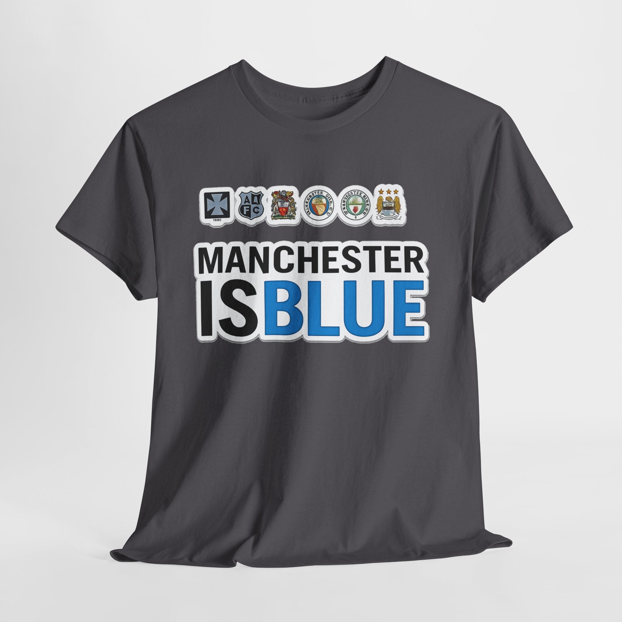 Manchester Is Blue Tee — Manchester City Supporter T-Shirt