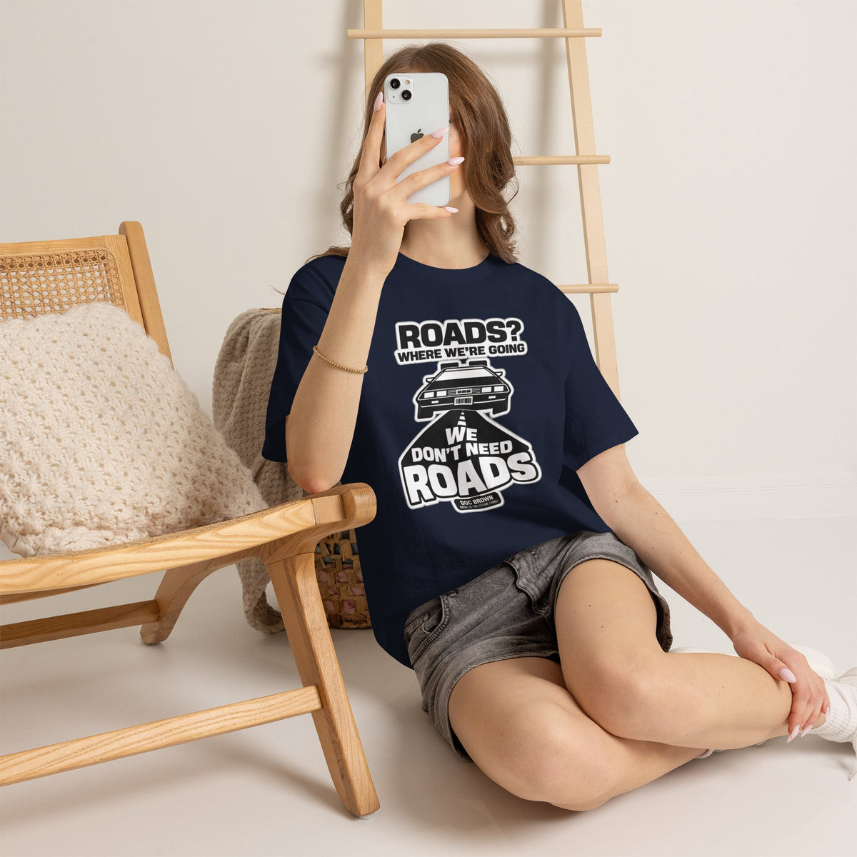 Roads? Where We’re Going We Don’t Need Roads Cotton T-Shirt