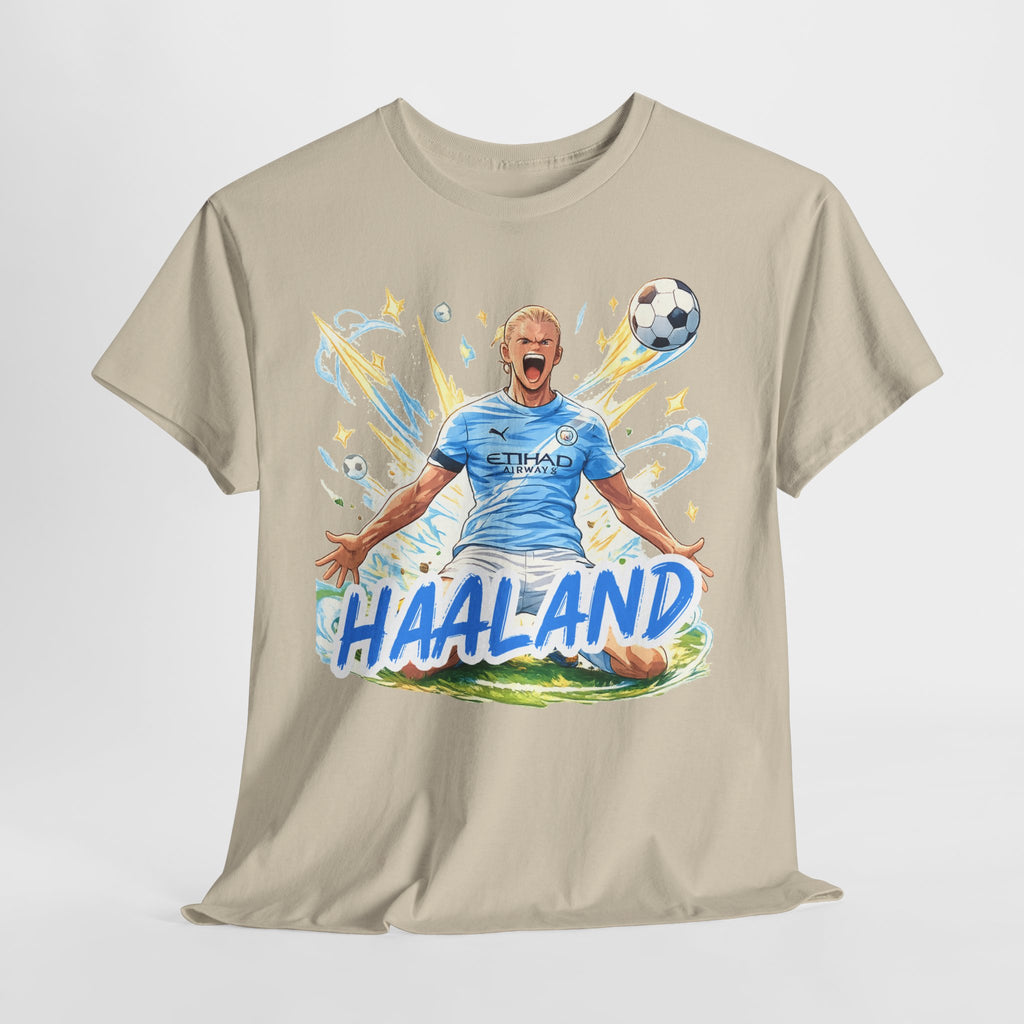 Erling Haaland Anime Fan Tee — Celebratory Football Player Graphic T-Shirt