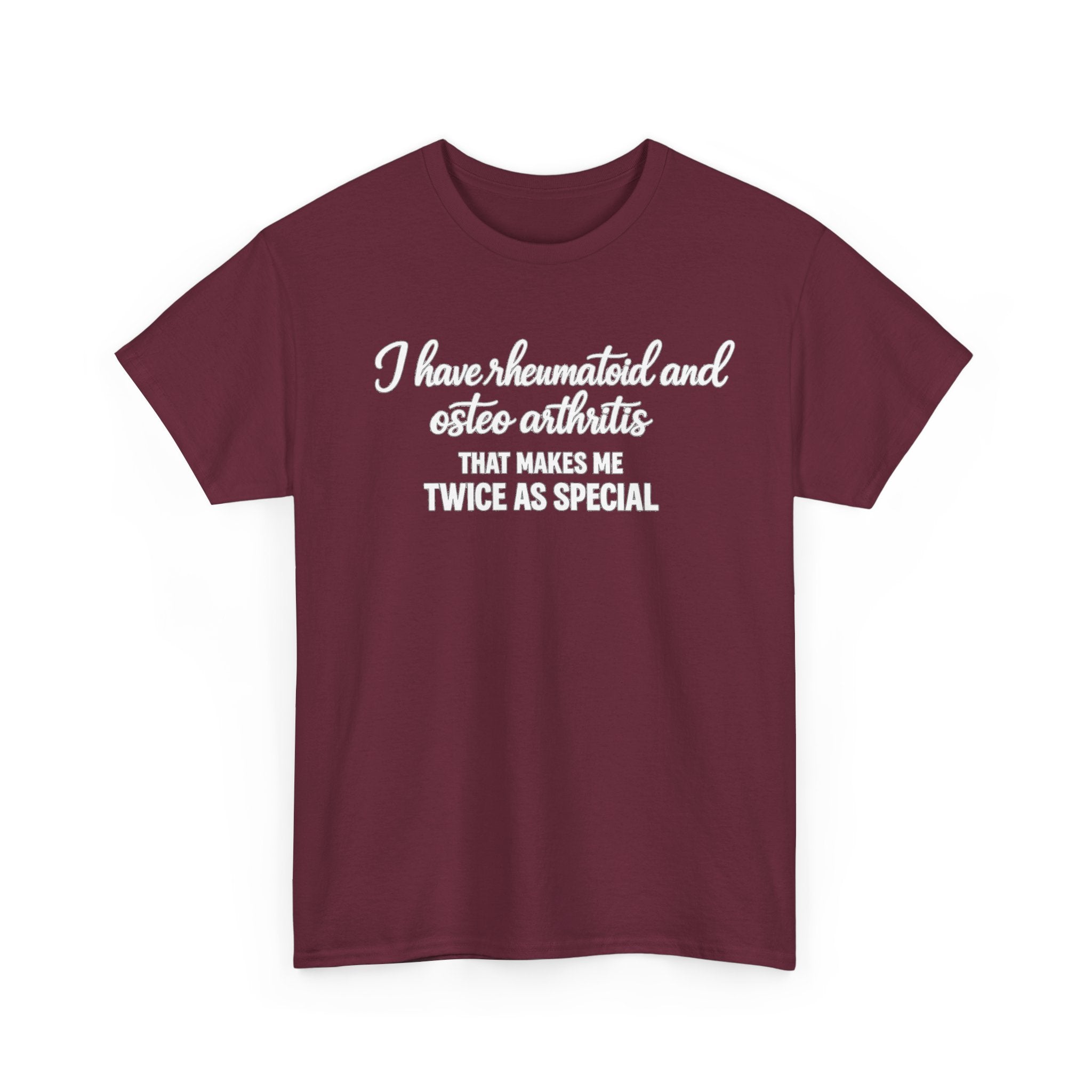 Rheumatoid & Osteoarthritis Awareness T-Shirt – "Twice As Special"