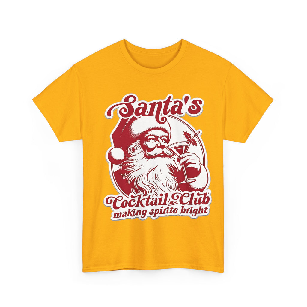Santa’s Cocktail Club Tee — "Making Spirits Bright" Christmas Shirt