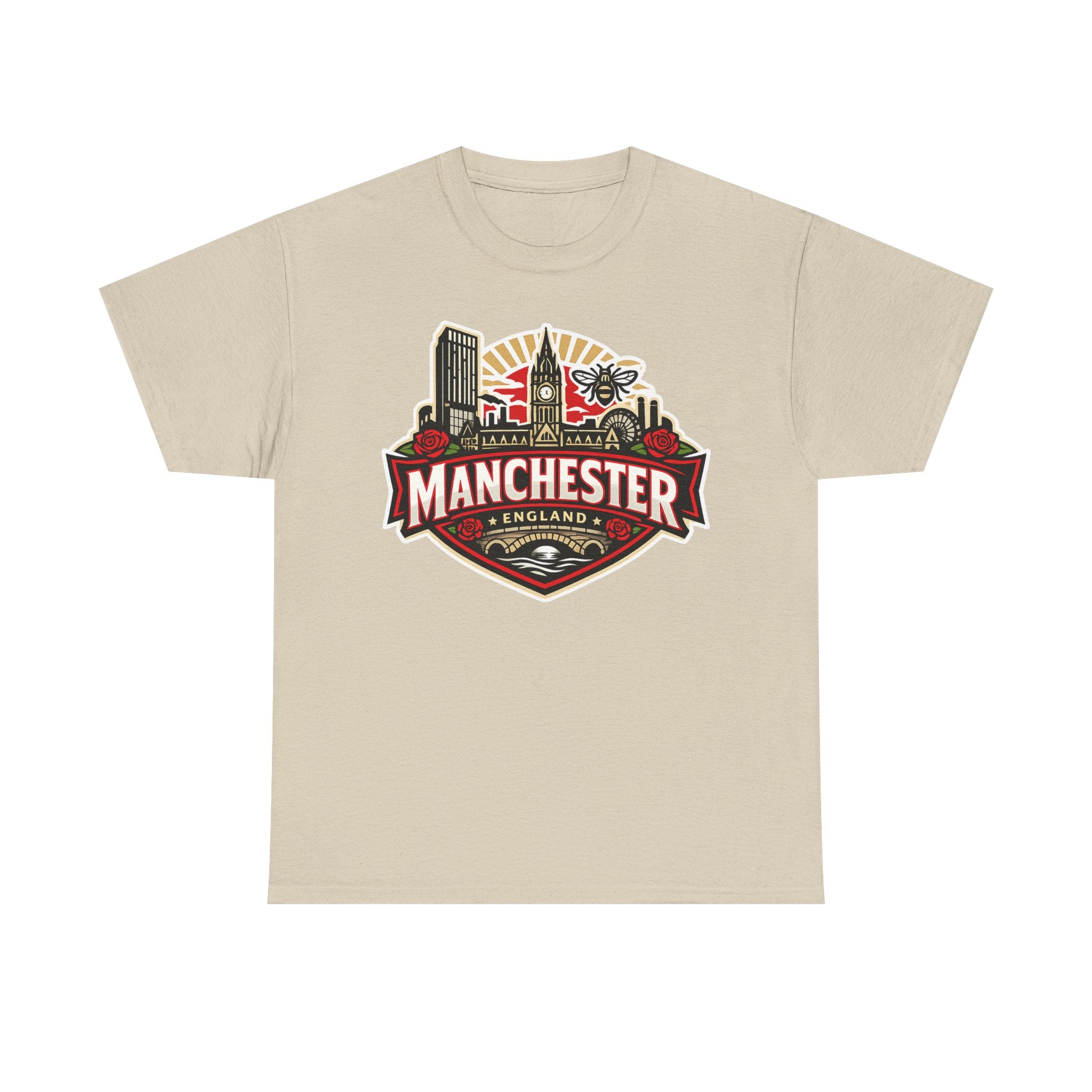Manchester England Skyline T-Shirt — Vintage City Crest Tee