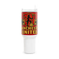 Manchester United 40oz Tumbler - Travel Mug with Handle, Football Fan Gift