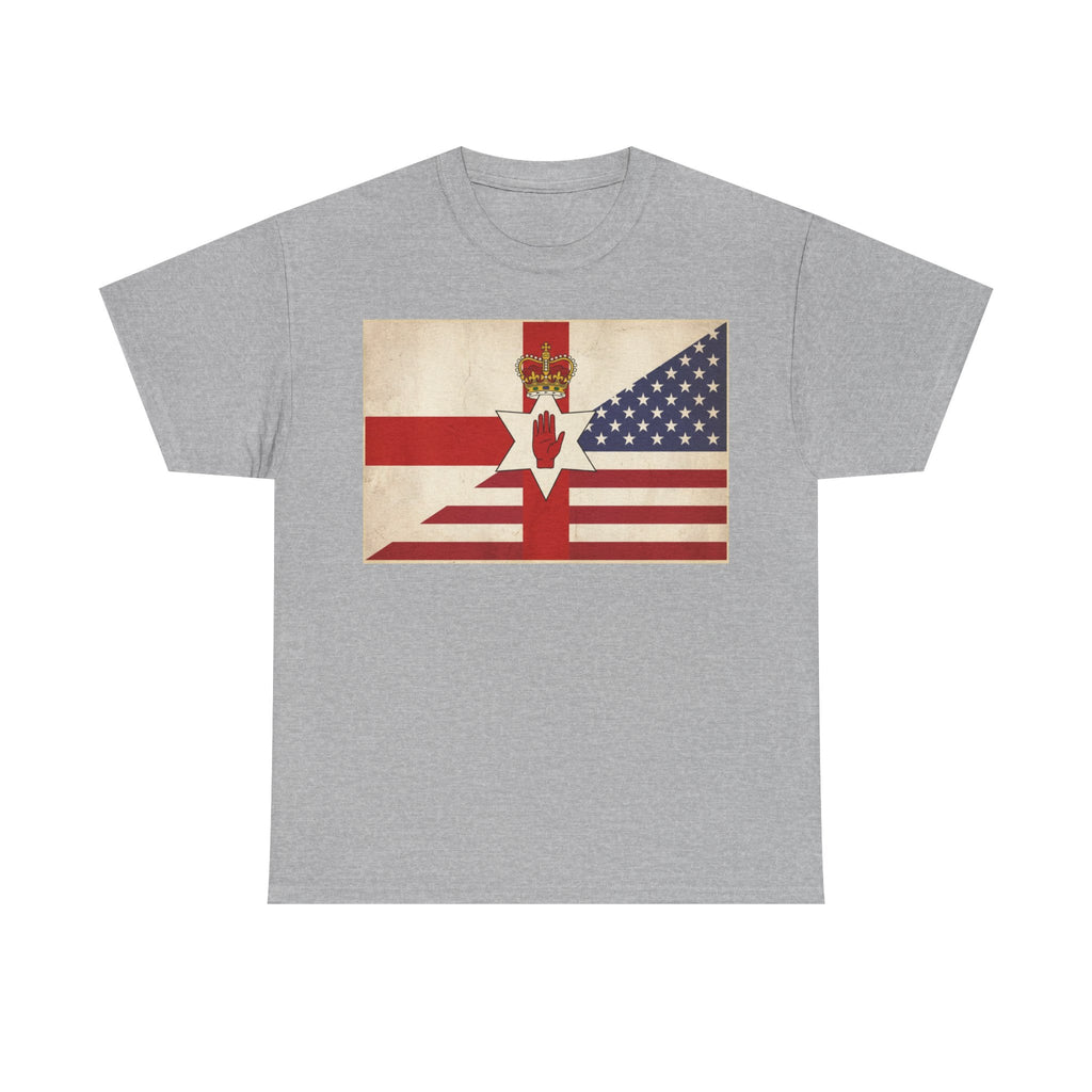 Northern Ireland + American Flag Tee — Vintage Graphic Shirt