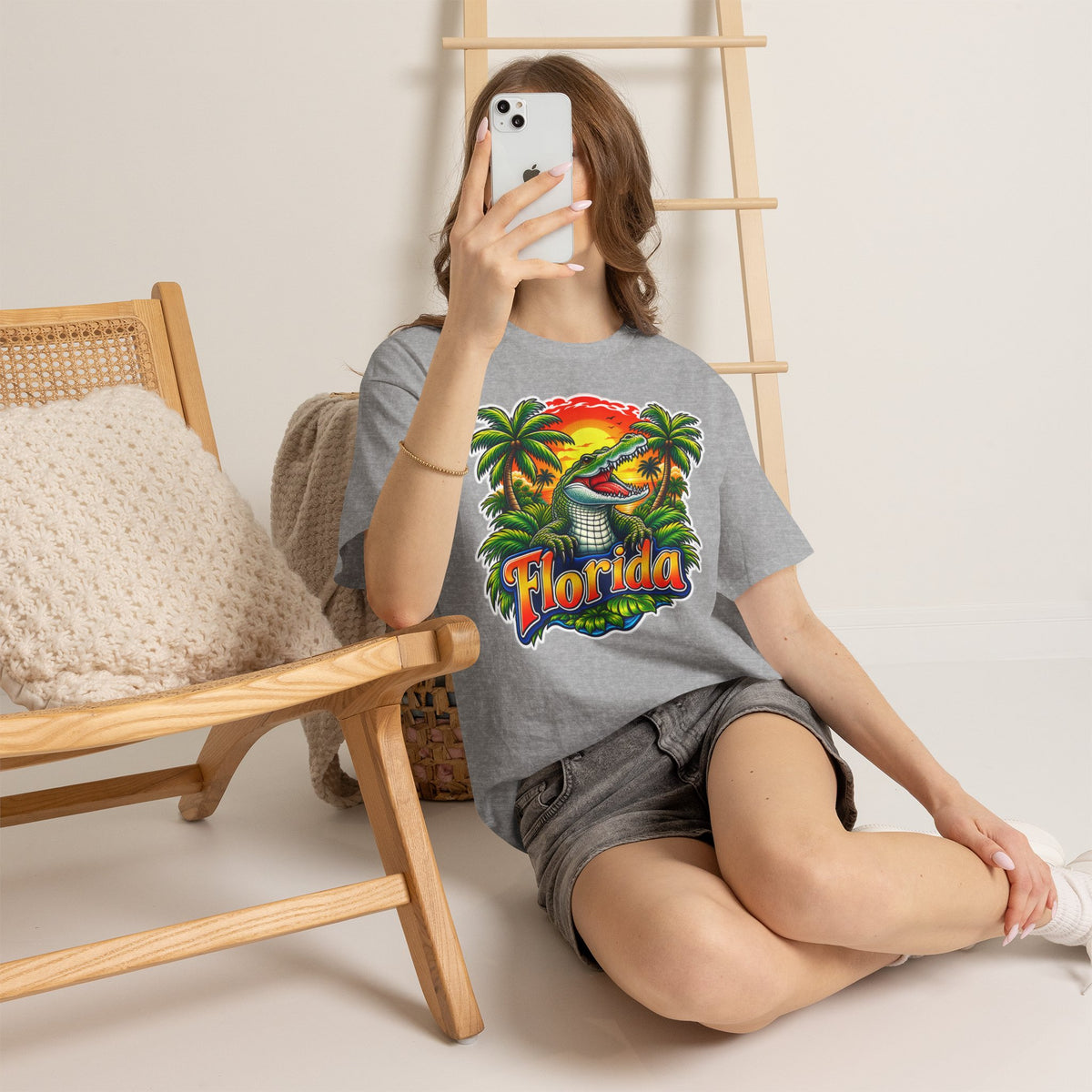 Florida Gator Sunset T-Shirt — Tropical Palm Beach Vacation Tee