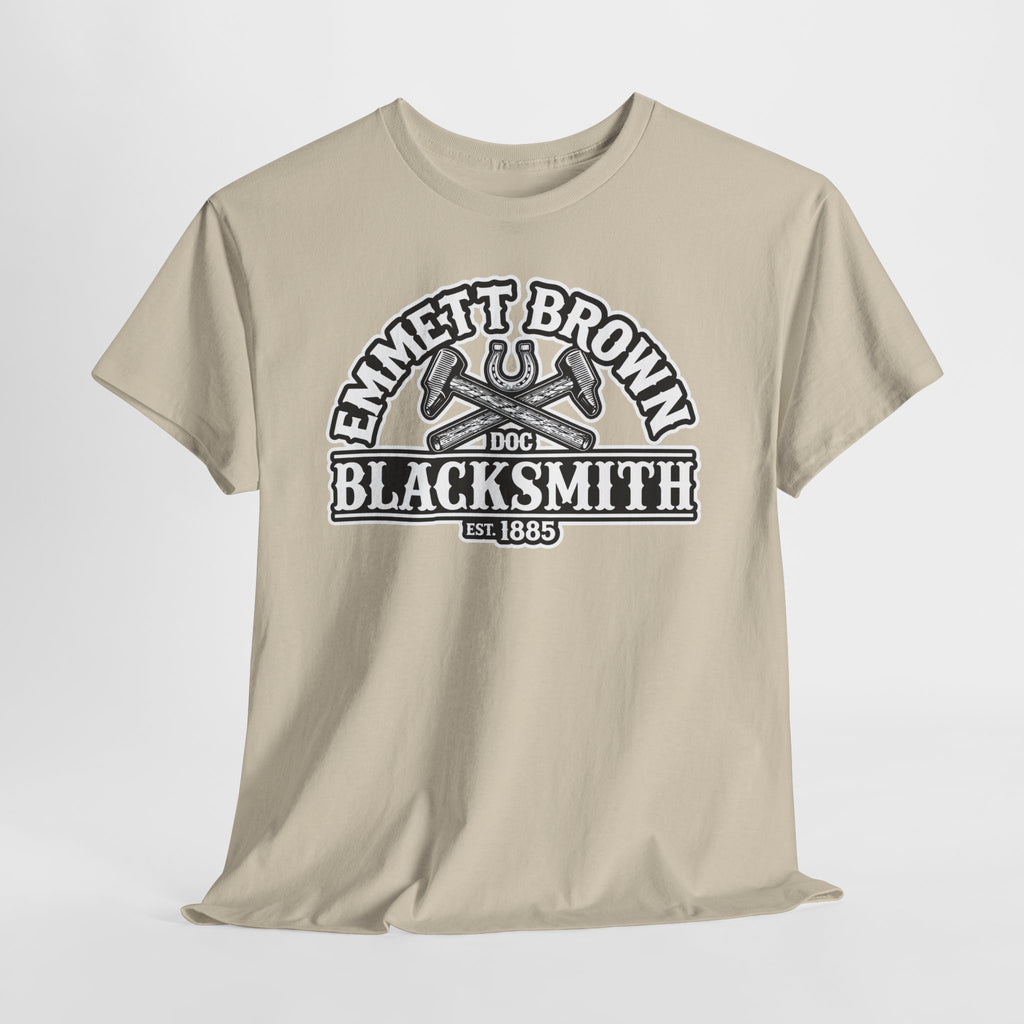 Blacksmith Emmett Brown Tee — Vintage Doc Blacksmith Graphic Shirt