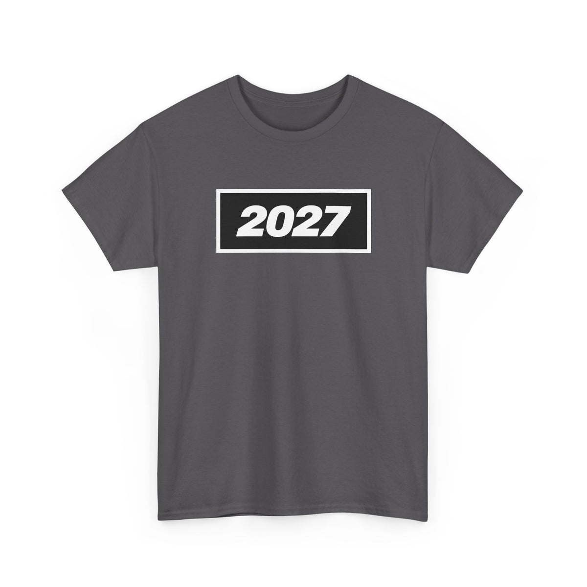 Oasis Inspired 2027 Graphic Tee — Minimal Year Rectangle T‑Shirt for New Year Celebrations