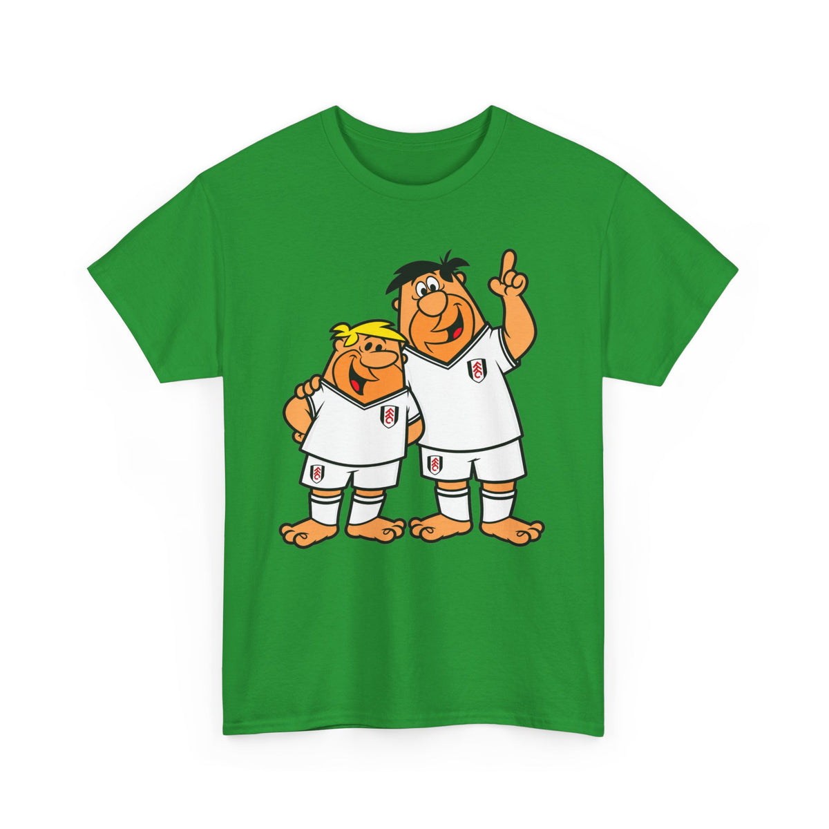 Fulham Flintstones Fred & Barney Cartoon Cotton T-Shirt Tee - Vintage Flintstones-Style Brothers Shirt