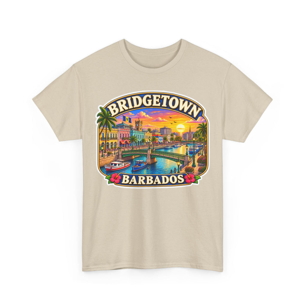 Bridgetown Barbados Vintage Sunset Tee — Caribbean Travel Souvenir T-Shirt