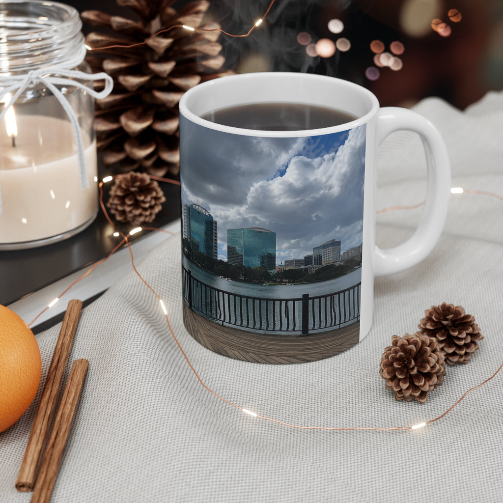 Orlando Lake Eola Waterfront Photo Mug – Scenic Lakefront Skyline Coffee Cup (11oz & 15oz)