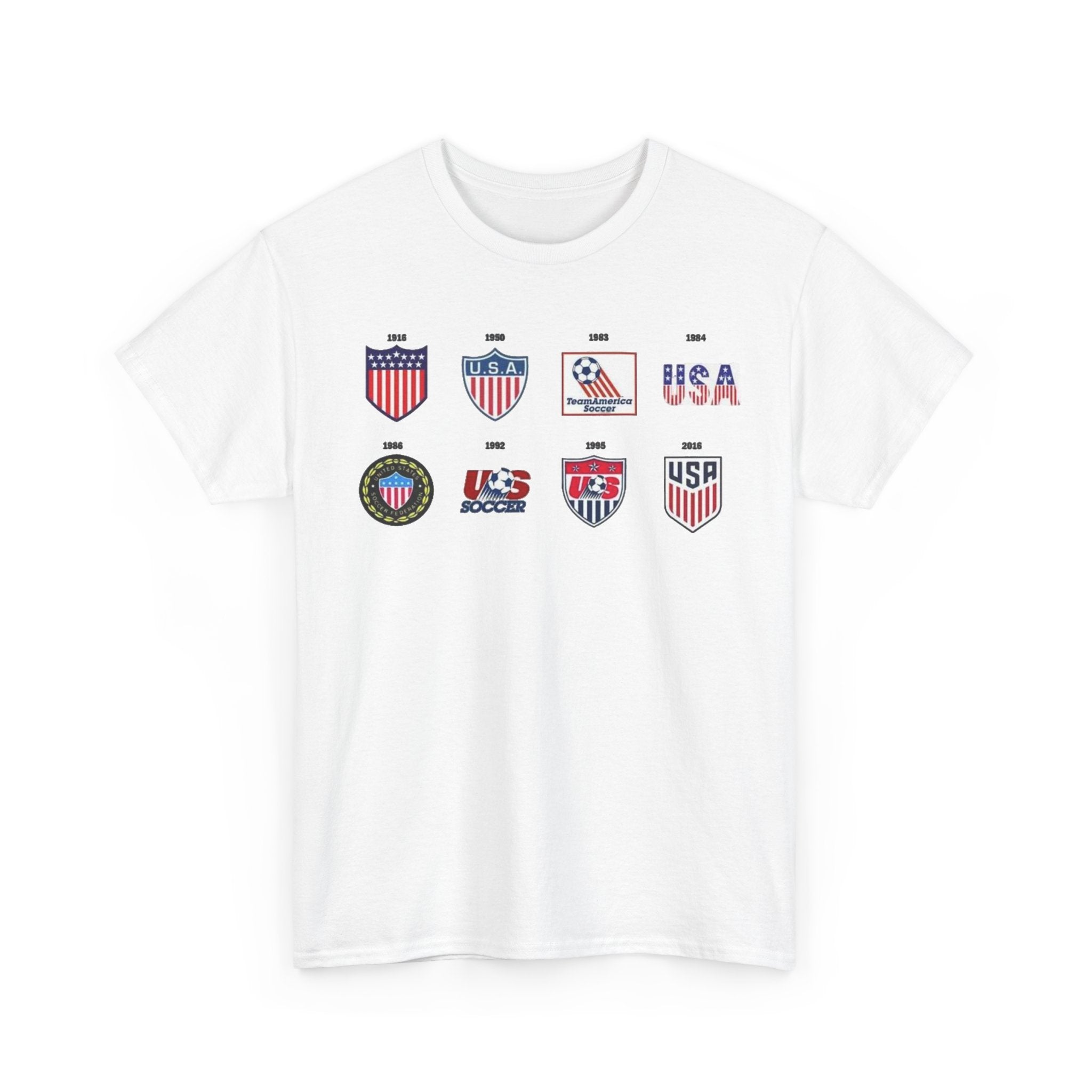 USA Soccer Logos Graphic Tee — Retro American Soccer Logo T‑Shirt