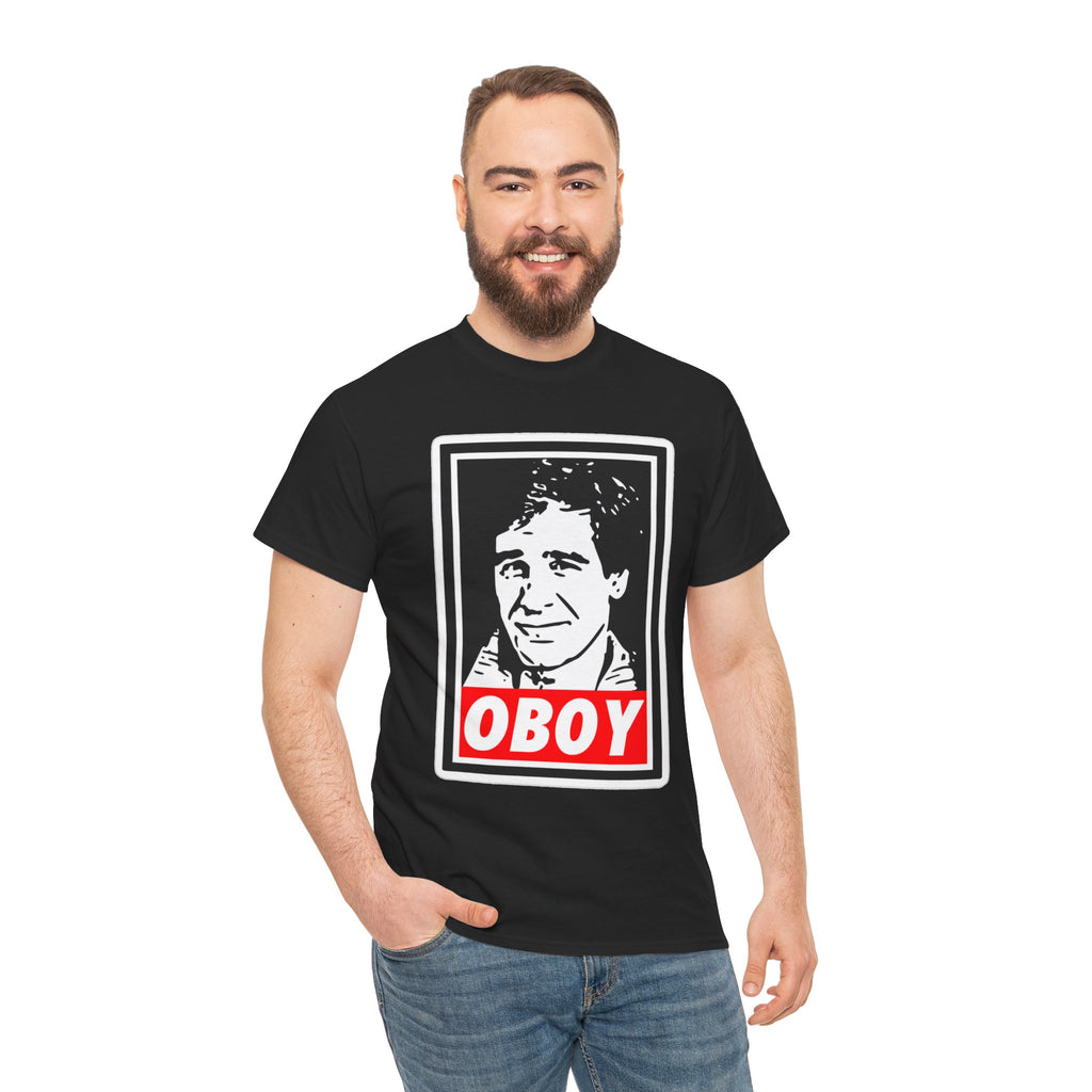 Oboy Quantum Leap Graphic Tee — Retro Pop Art Portrait T‑Shirt