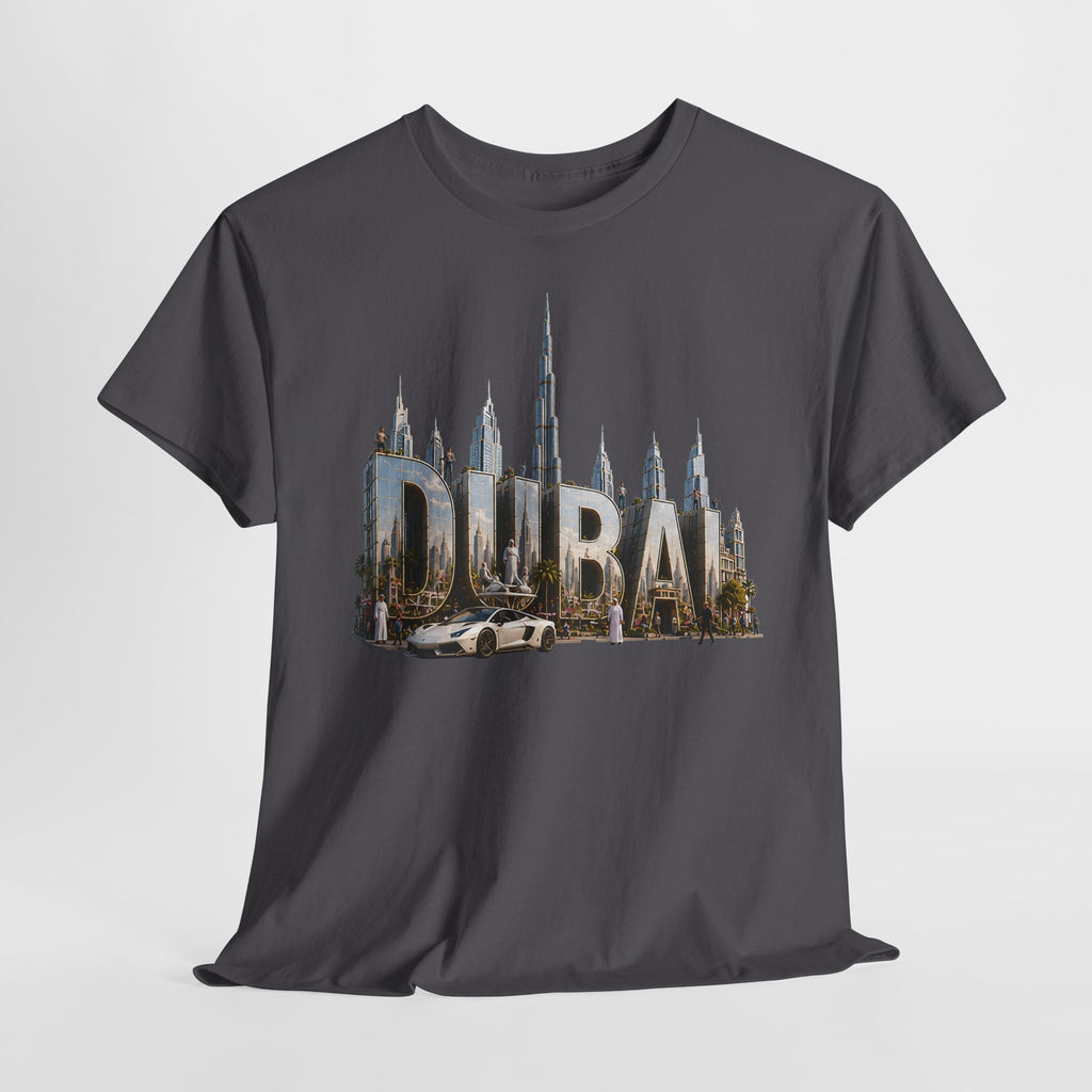 Dubai Skyline T-Shirt — Dubai Cityscape Graphic Tee with Burj Khalifa