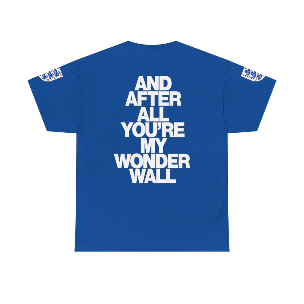 England Football Tee — "And After All You're My Wonderwall" Lyrics Tee