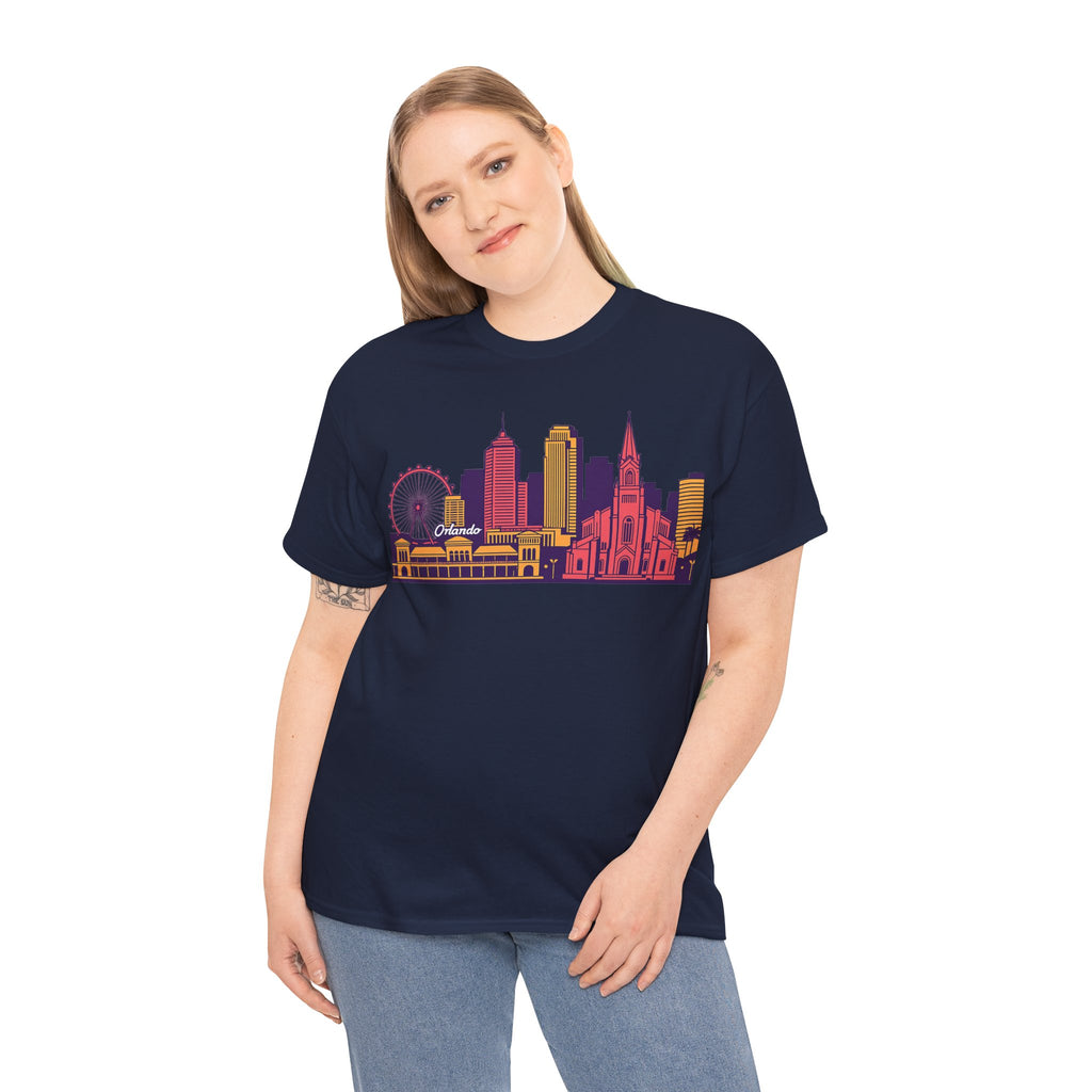 Orlando City Skyline T-Shirt — Colorful Urban Landmark Graphic Tee