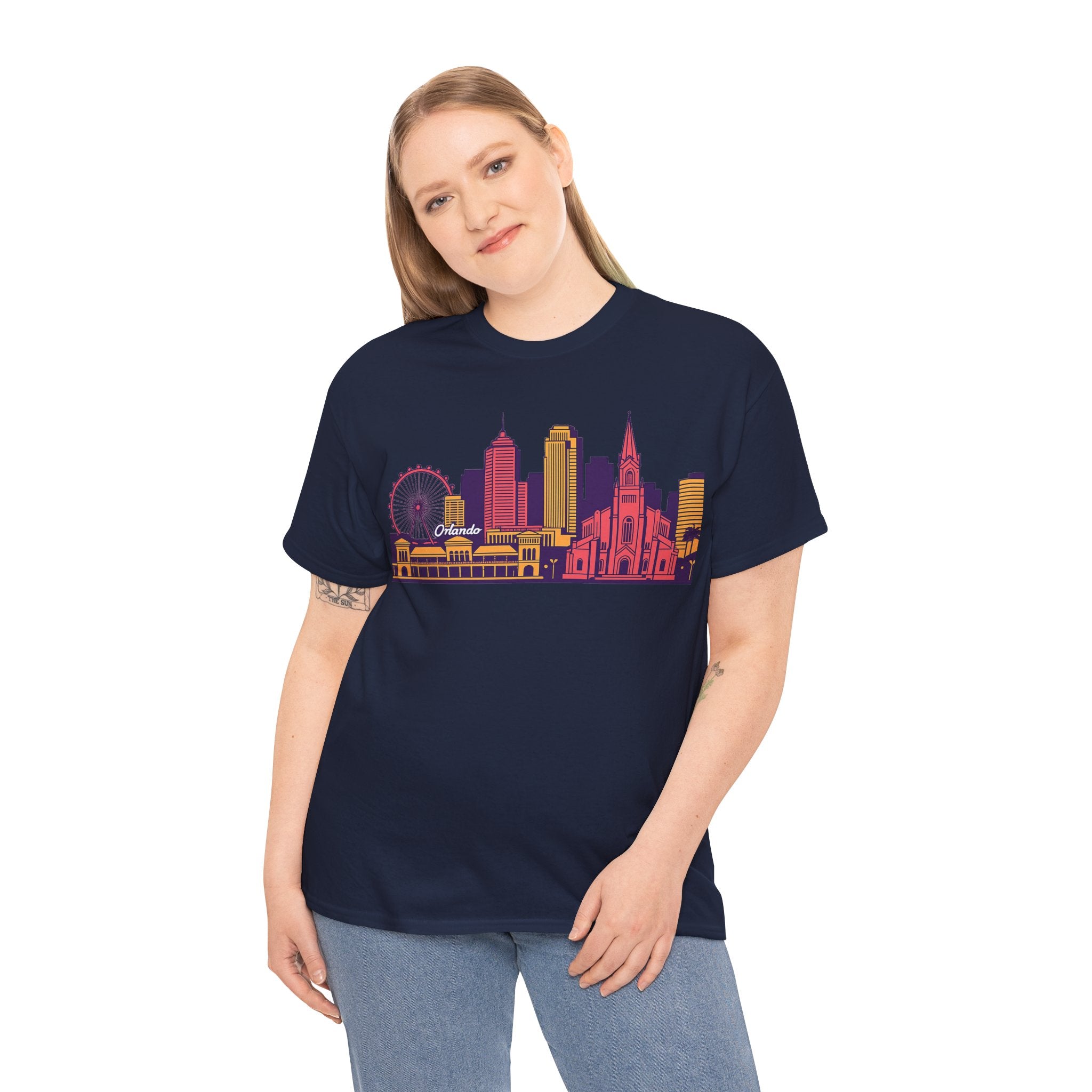 Orlando City Skyline T-Shirt — Colorful Urban Landmark Graphic Tee