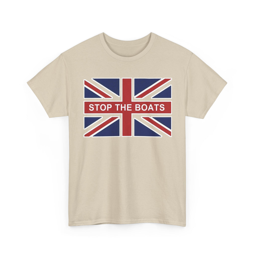 Union Jack "Stop The Boats" Political Statement Tee / T-Shirt