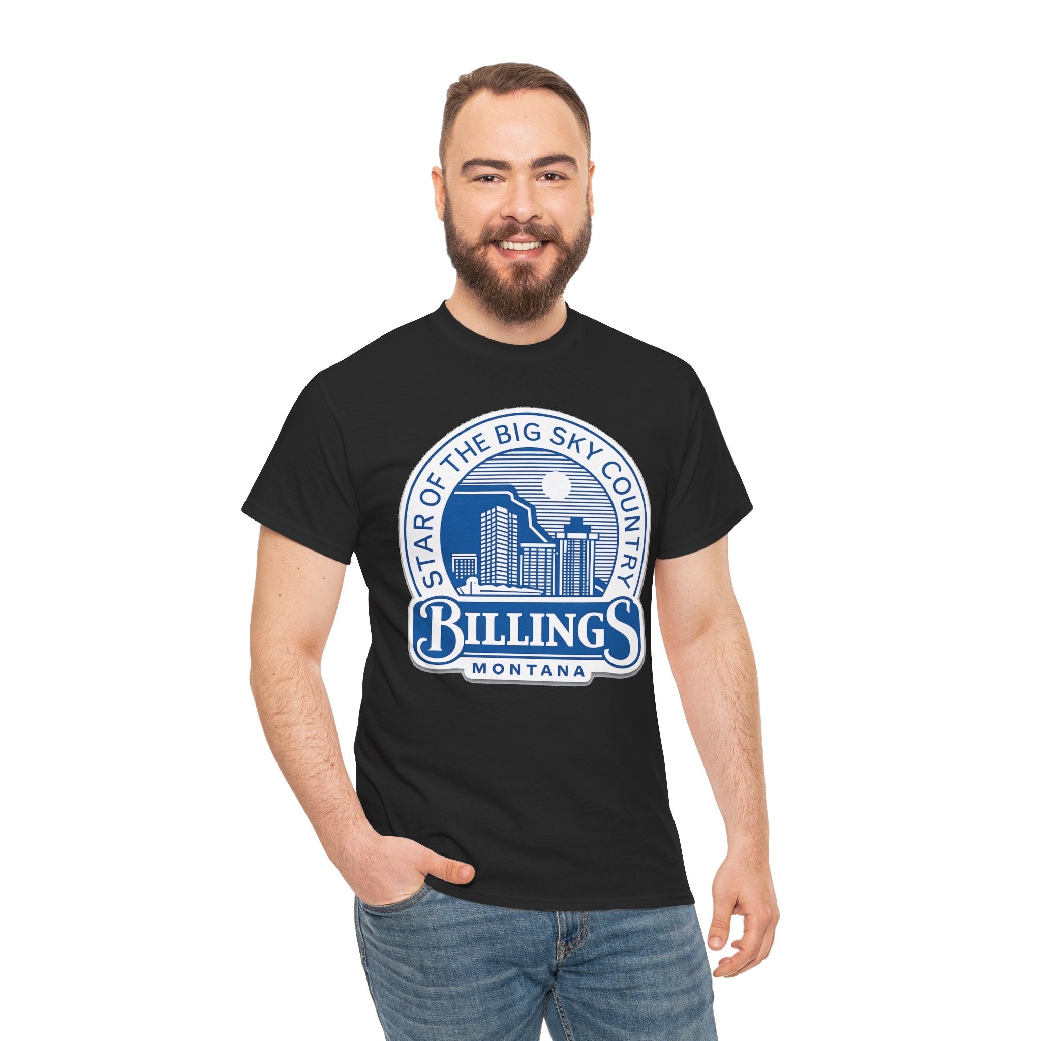 Billings Montana Tee — "Star of the Big Sky Country" Retro City Skyline T-Shirt