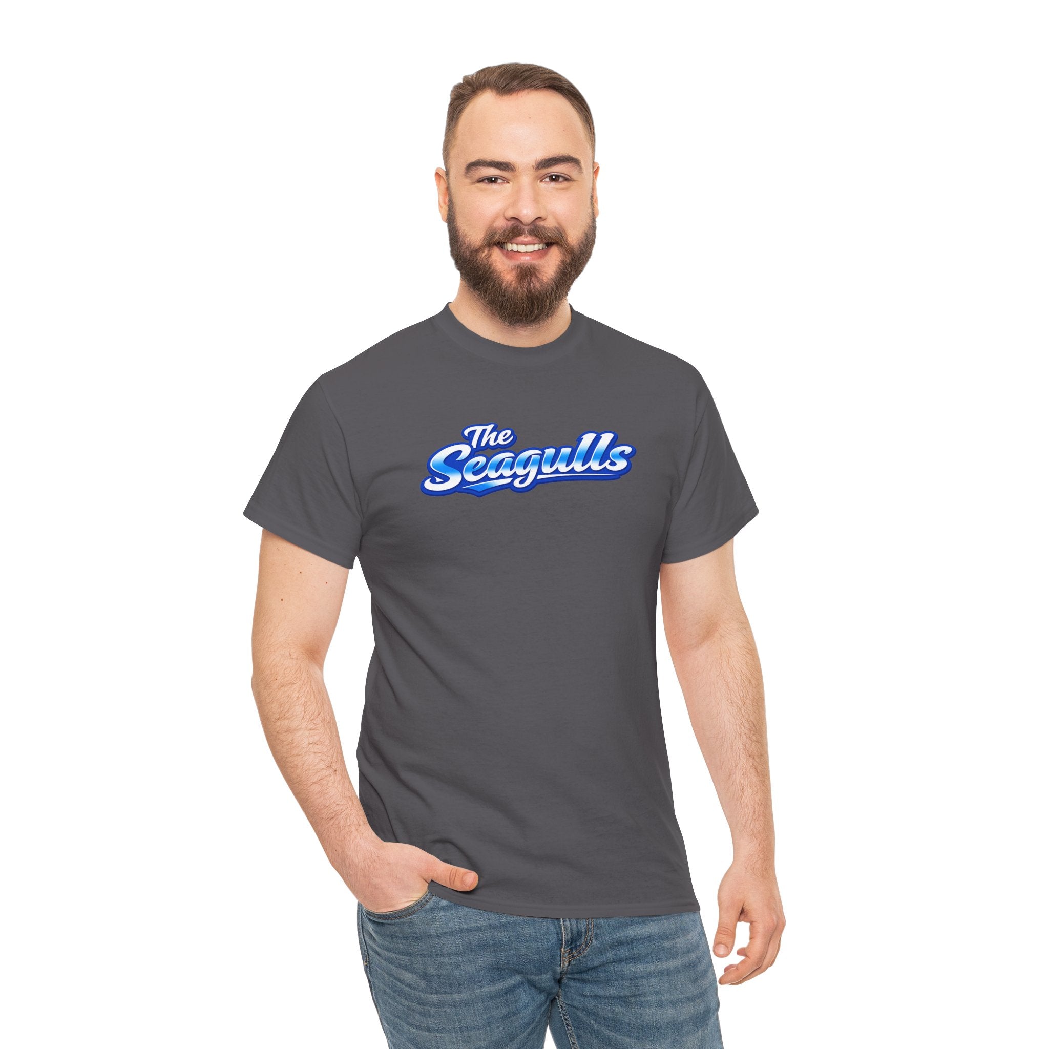 Seagulls Football Script Logo Cotton T-Shirt