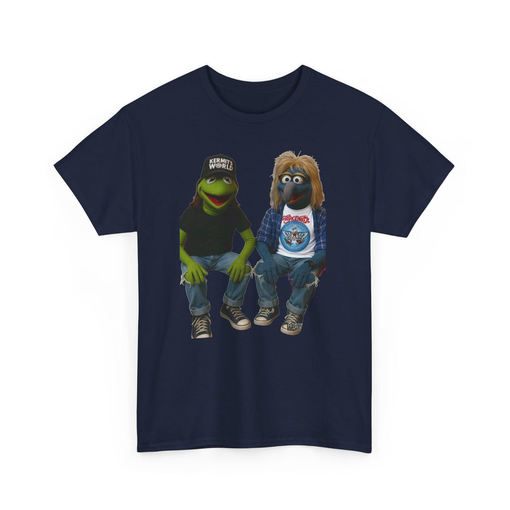 Kermit & Gonzo Waynes World Inspired Character Graphic T-Shirt