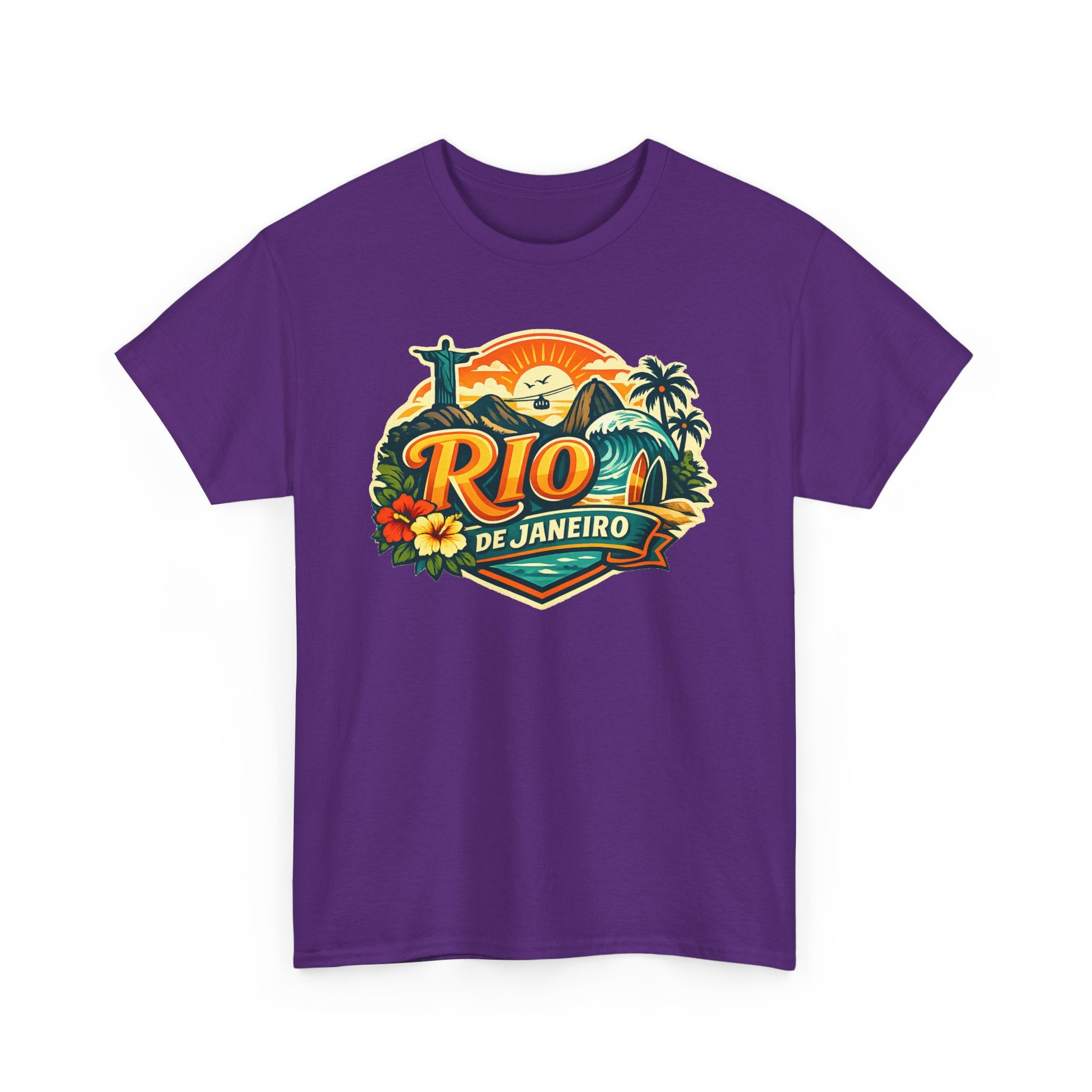 Rio de Janeiro Vintage Travel Tee – Tropical Sunset Beach T‑Shirt