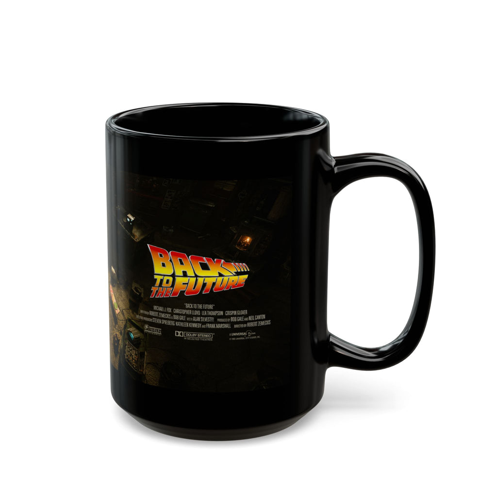 Back to the Future Movie Logo Black Mug — 11oz & 15oz Ceramic