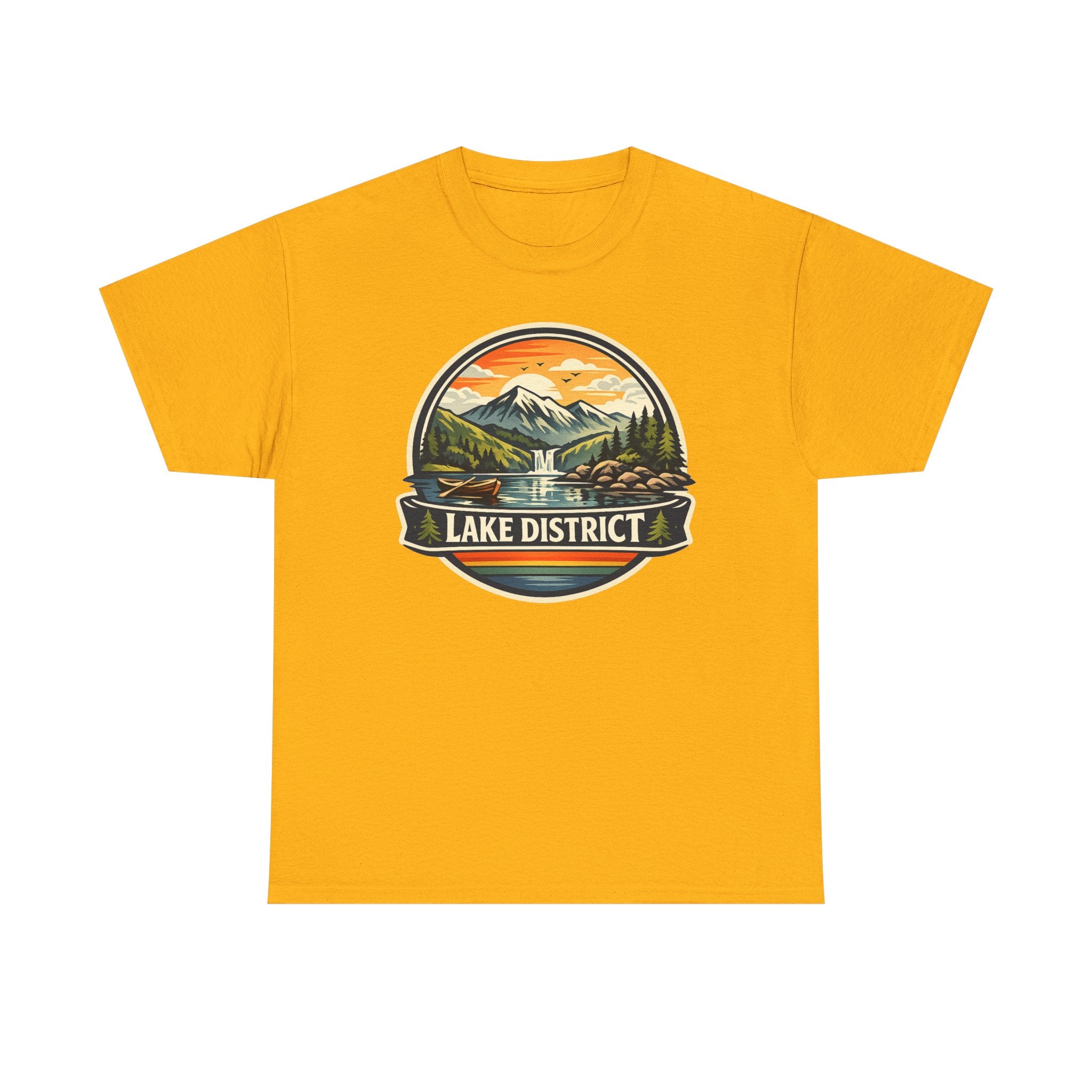 Lake District Graphic Tee — Scenic Mountain & Lake Camping Shirt
