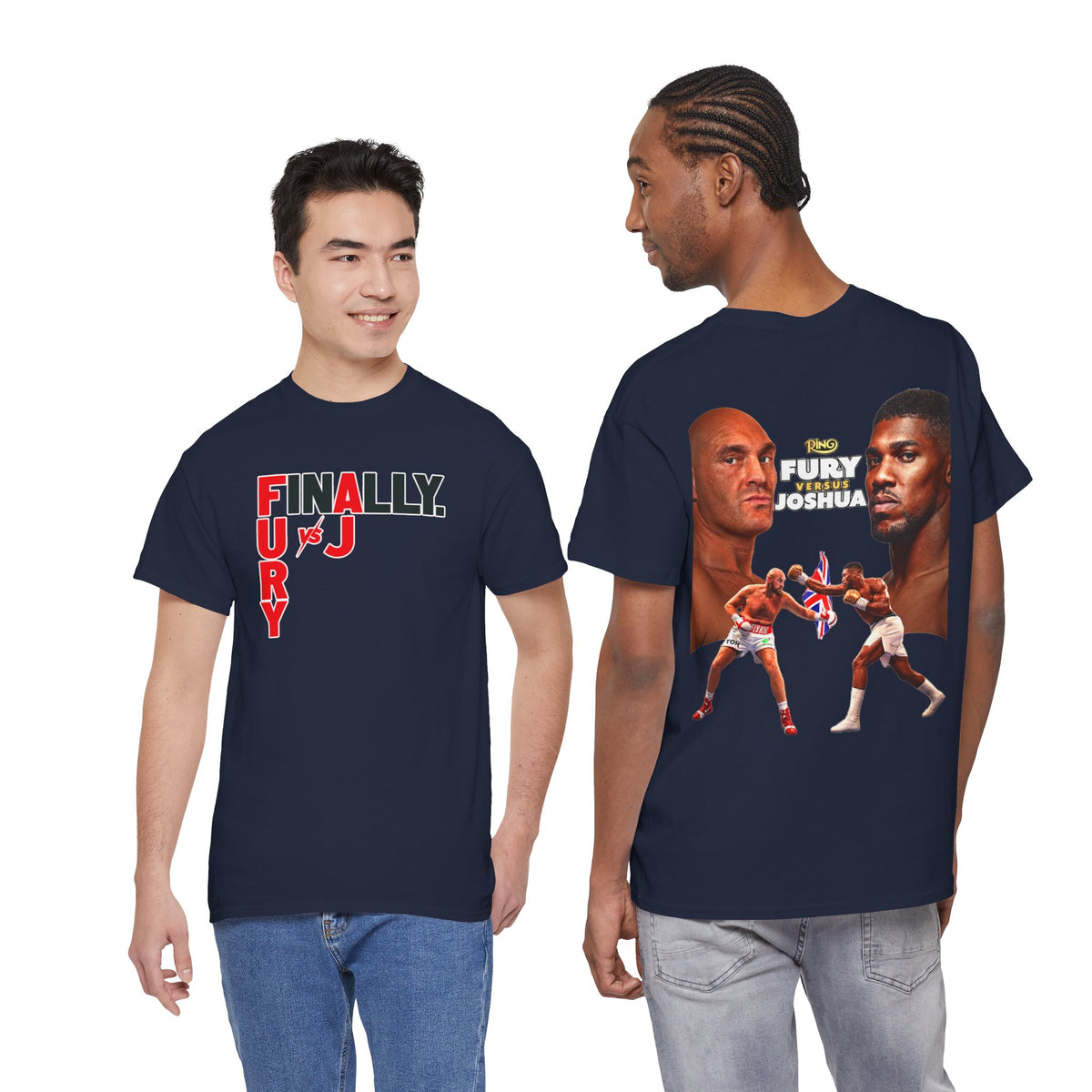Fury vs Joshua Boxing Tee — Finally Fury vs J (Men’s Fight Night T-Shirt)