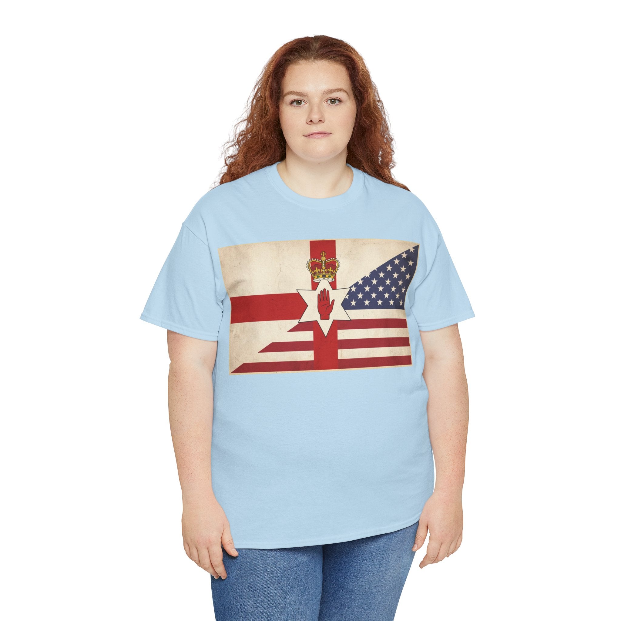 Northern Ireland + American Flag Tee — Vintage Graphic Shirt