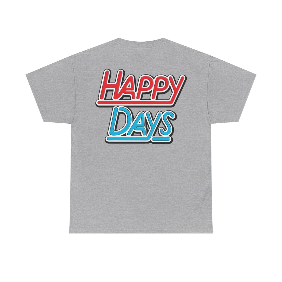 Happy Days Cast Caricature Tee — Retro 70s Sitcom Graphic T-Shirt