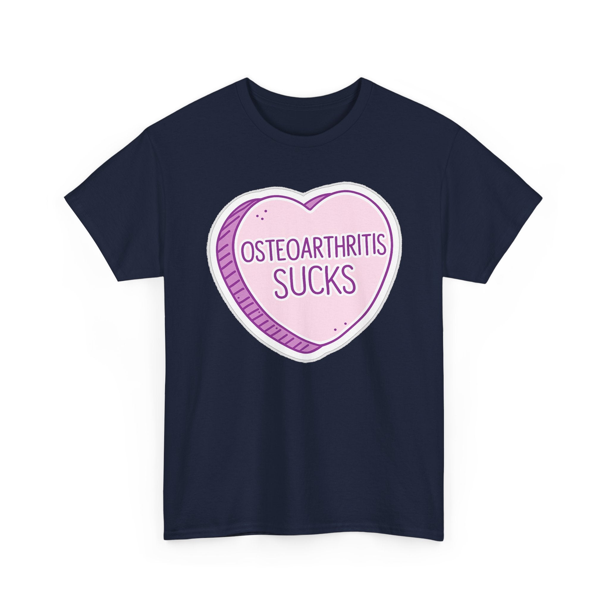 Osteoarthritis Sucks T-Shirt — Pink Heart Awareness Tee