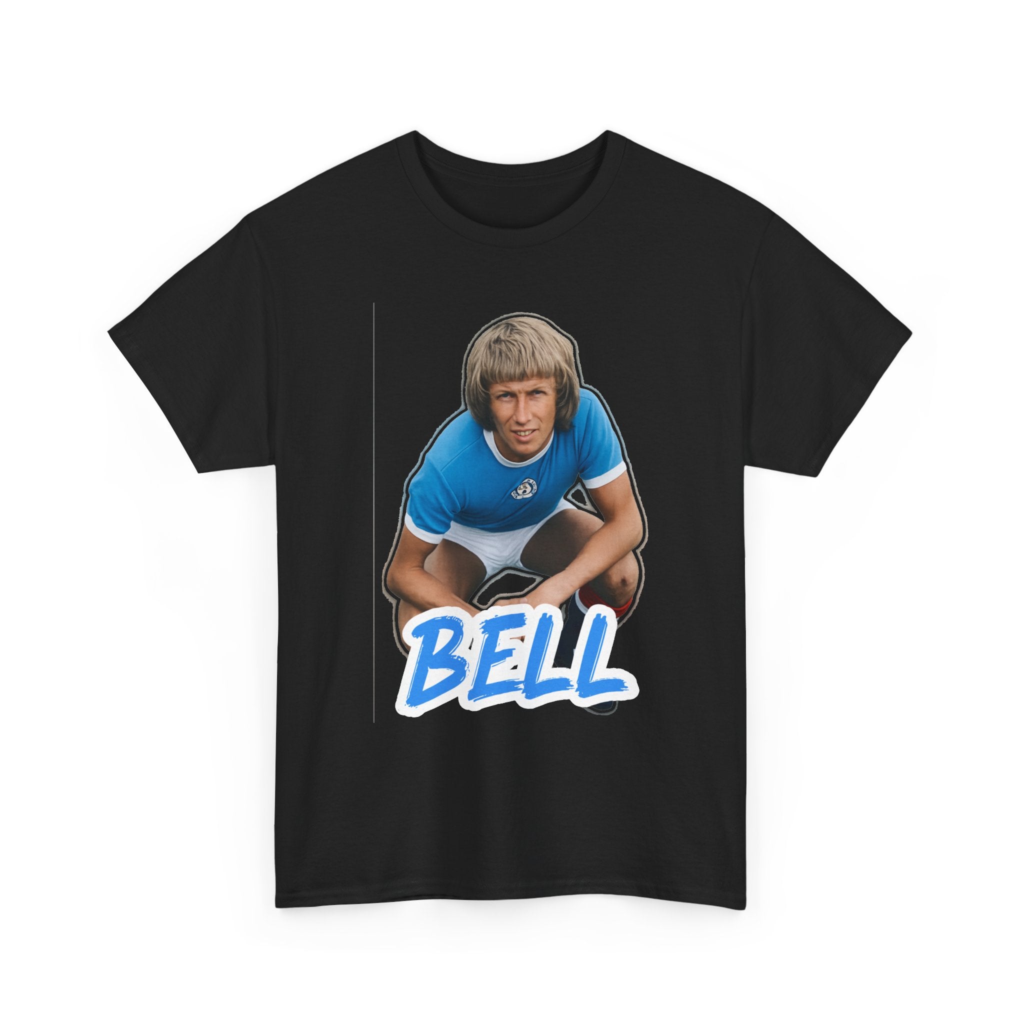 Colin Bell Manchester City Legend Retro Soccer Tee — Vintage Player Graphic T-Shirt