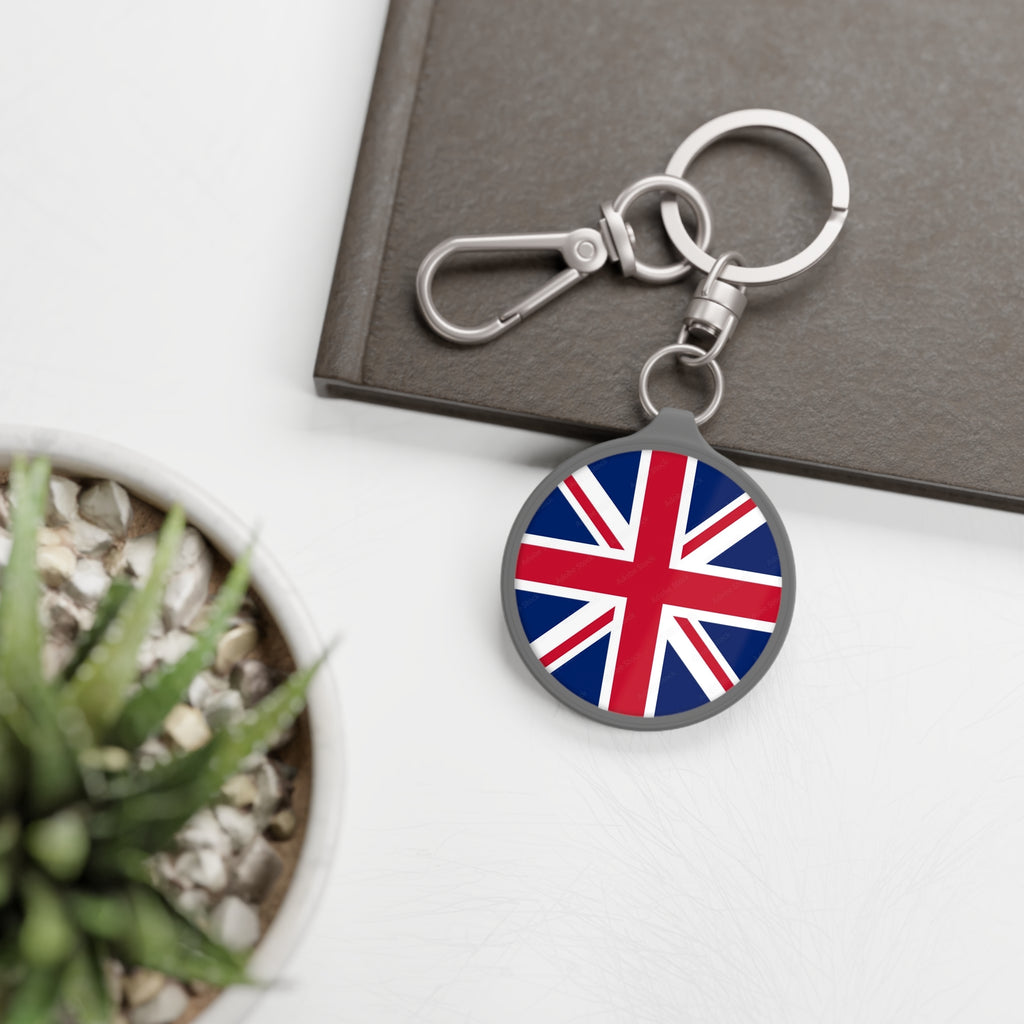 Union Jack Round Keyring Tag — British Flag Keychain Accessory