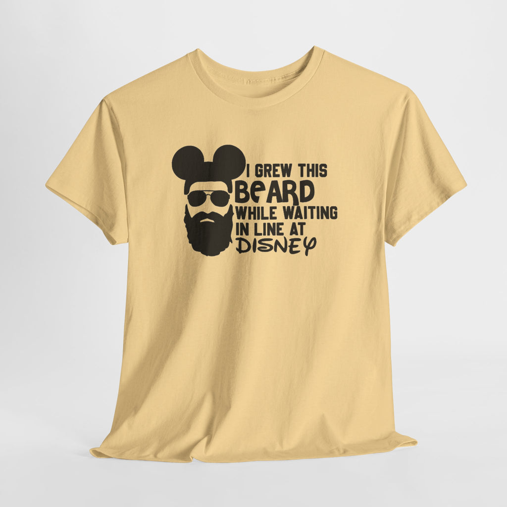 Beard While Waiting Tee – "I Grew This Beard While Waiting In Line At Disney" Funny Disney Dad T-Shirt