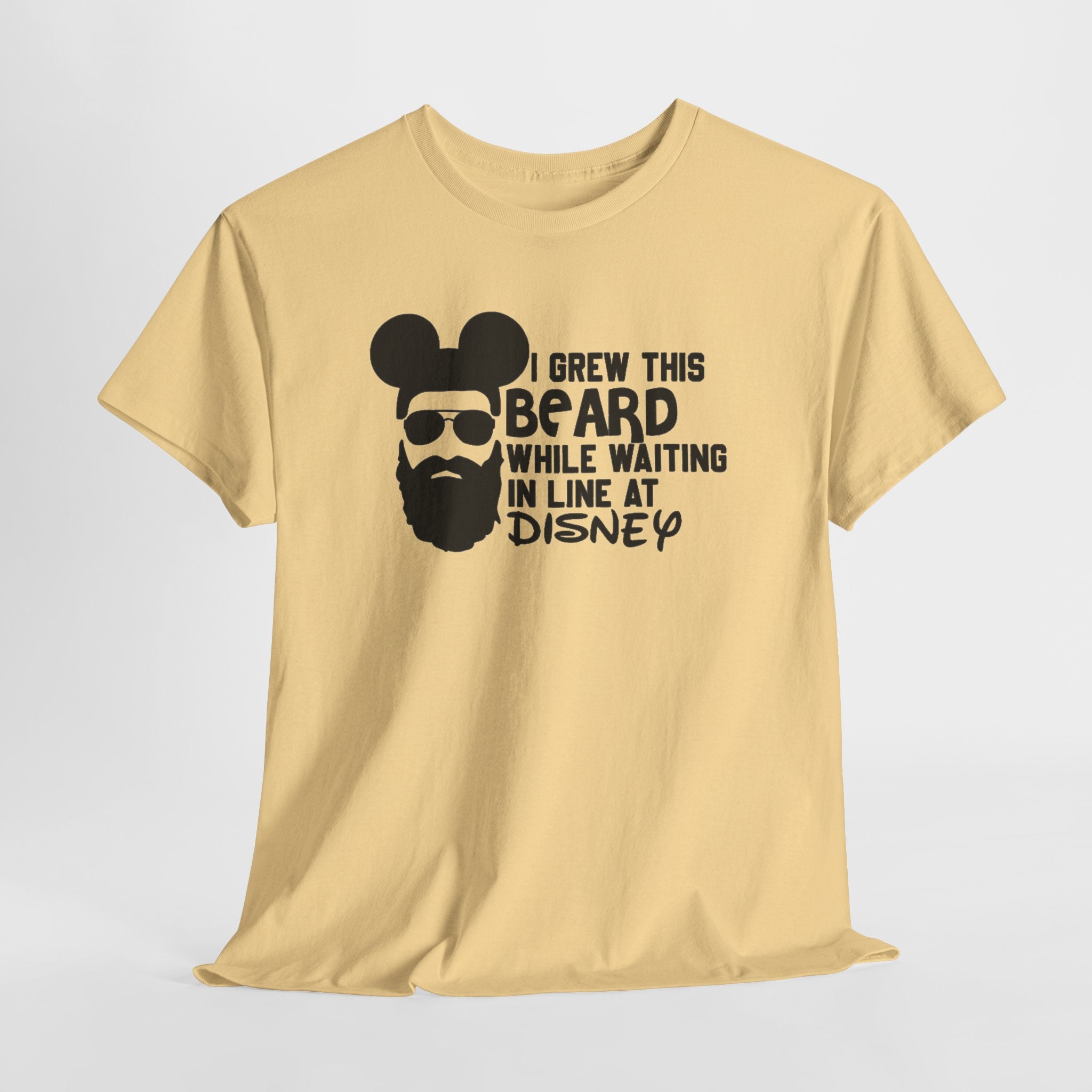Beard While Waiting Tee – "I Grew This Beard While Waiting In Line At Disney" Funny Disney Dad T-Shirt
