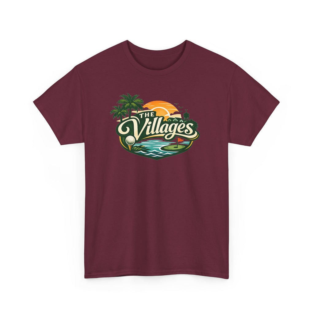 The Villages of Florida Sunset Logo Tee - Florida Palm Beach Retro T-Shirt