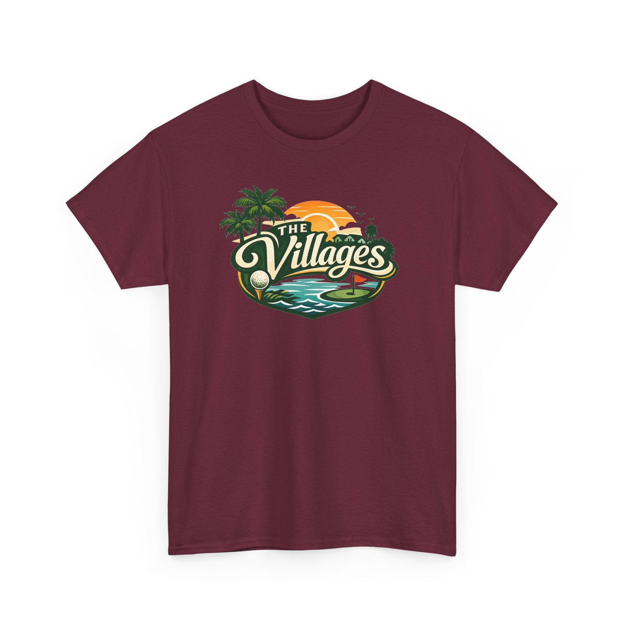 The Villages of Florida Sunset Logo Tee - Florida Palm Beach Retro T-Shirt