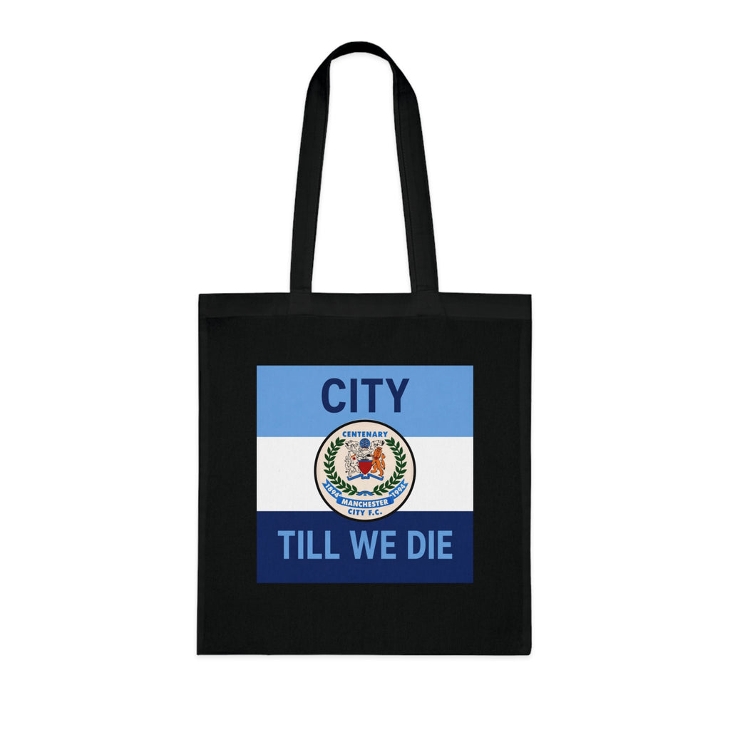 City Till We Die Cotton Tote - Football Fan Flag Tote Bag