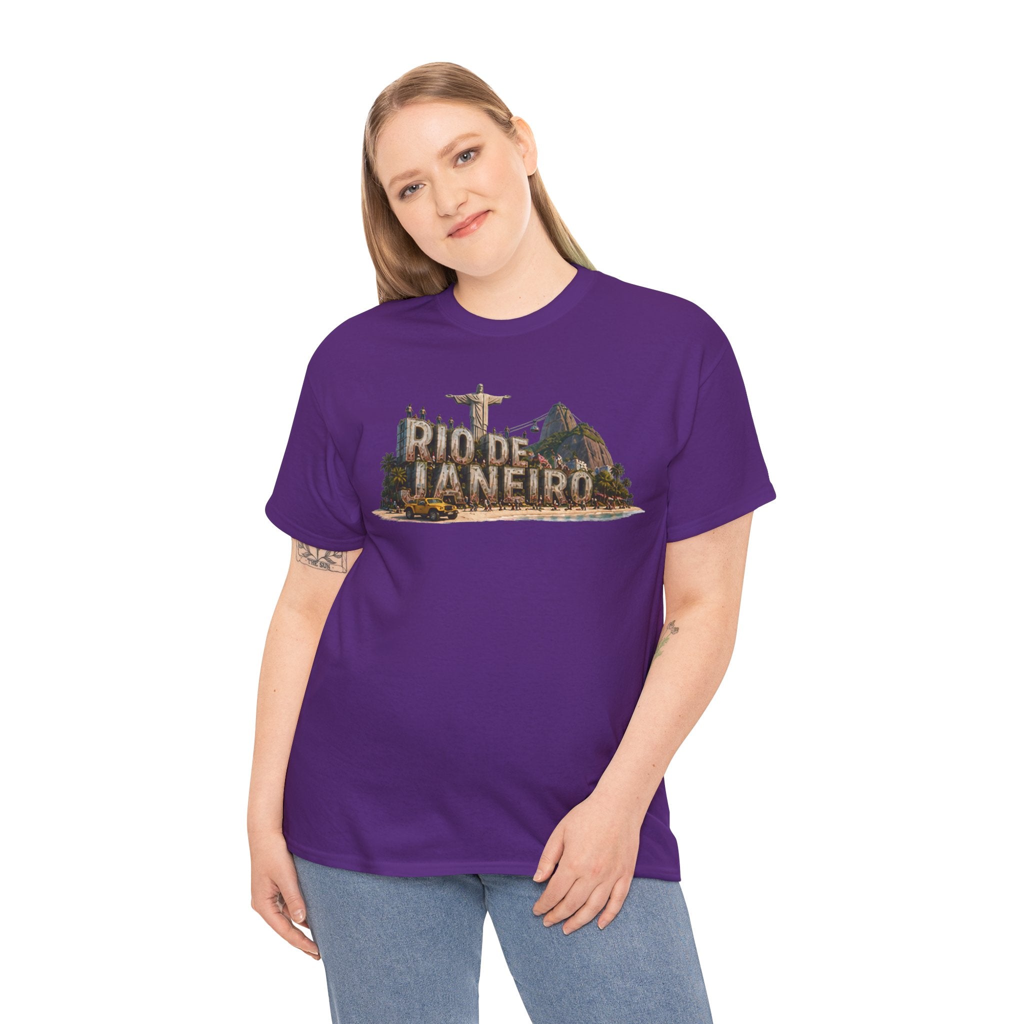 Rio de Janeiro Scenic T‑Shirt — Vintage Travel Tee with Christ the Redeemer Design