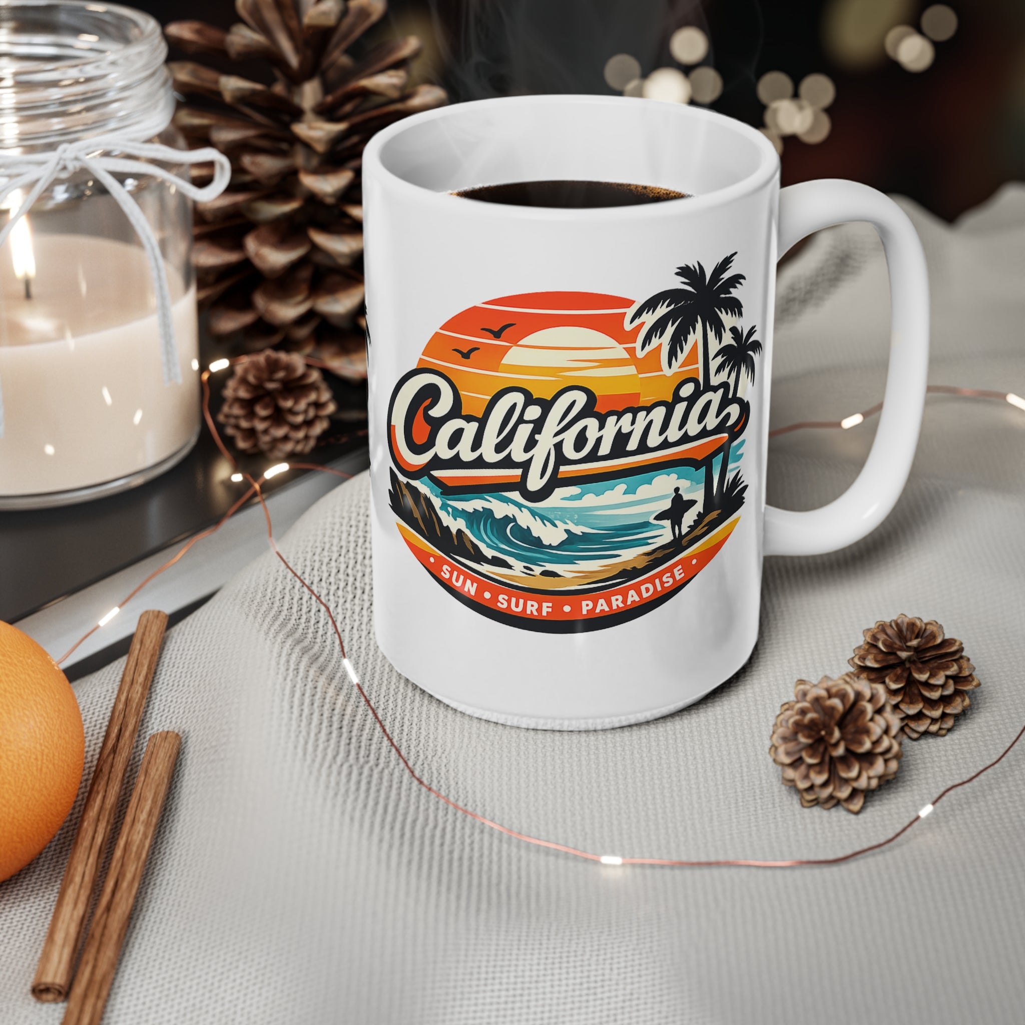 California Sun & Surf Ceramic Coffee Mug — 11oz/15oz