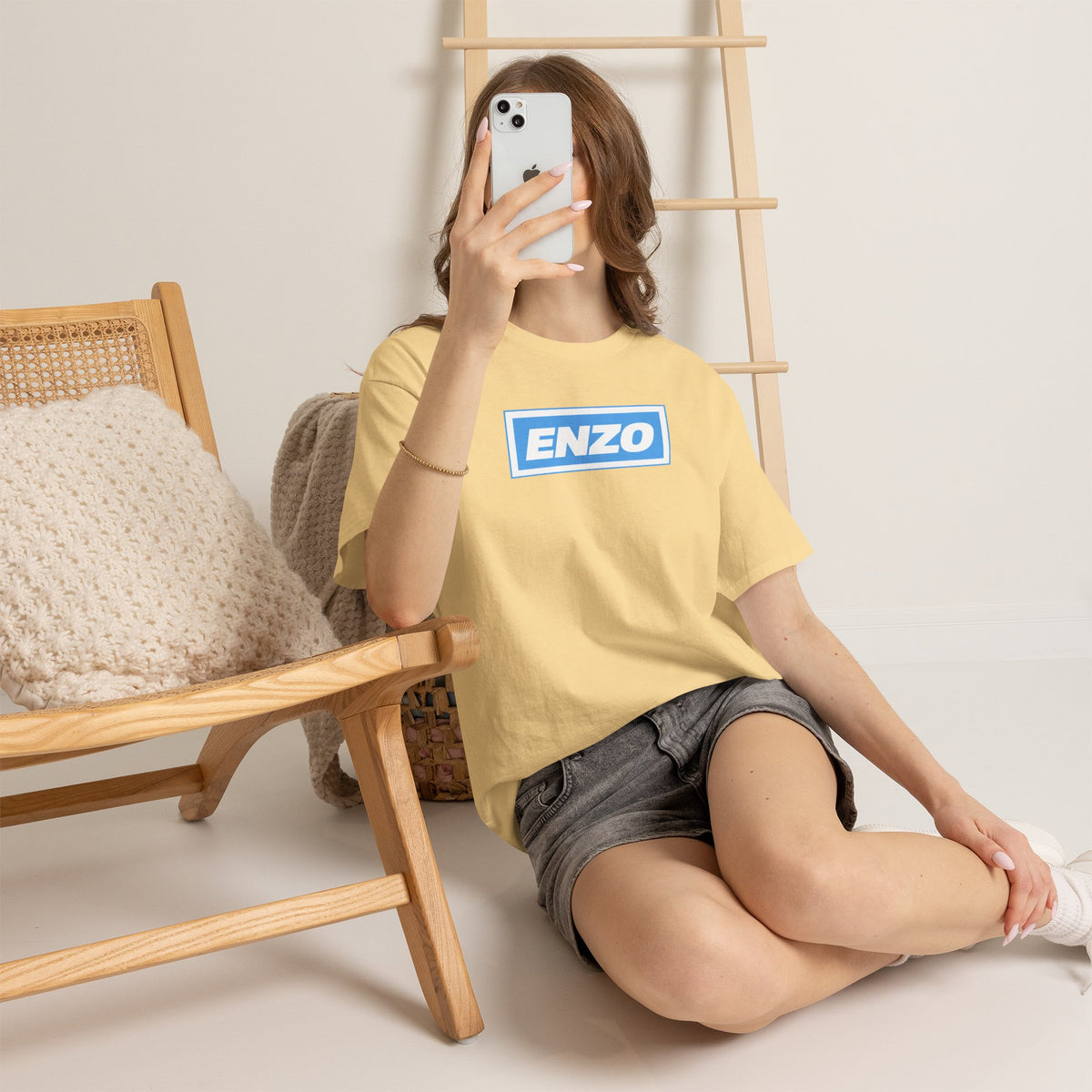 Enzo Man City Inspired Logo Tee — Classic Box-Logo Graphic T-Shirt